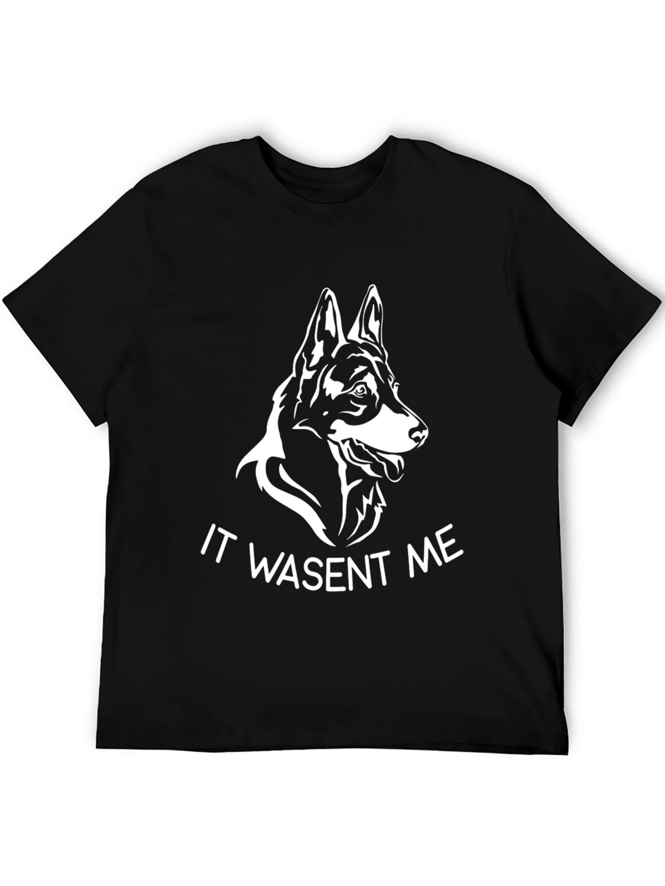 Black Funny Dog Graphic T-Shirt - It Wasn't Me! view 5