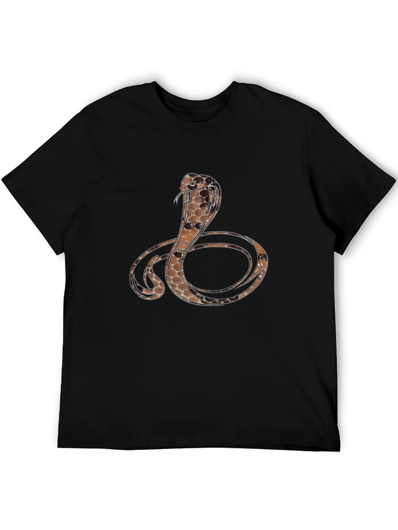 Black Cobra Graphic Print Black T-Shirt view 5
