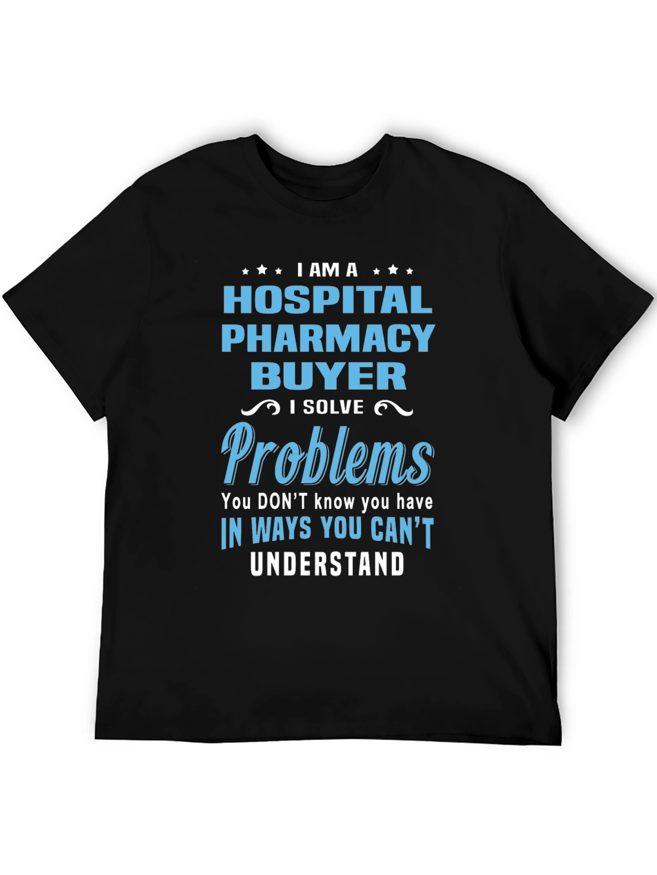 Black Hospital Pharmacy Buyer Graphic T-Shirt view 5