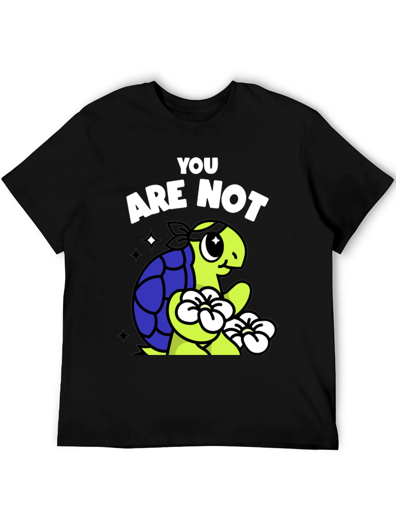Black You Are Not Ninja Turtle T-Shirt - Funny Cartoon Tee view 5