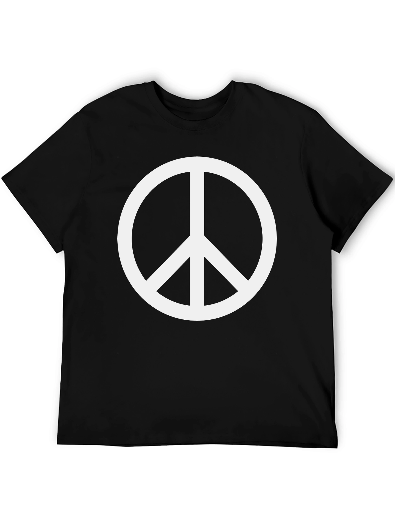 Black Peace Sign Black T-Shirt view 5