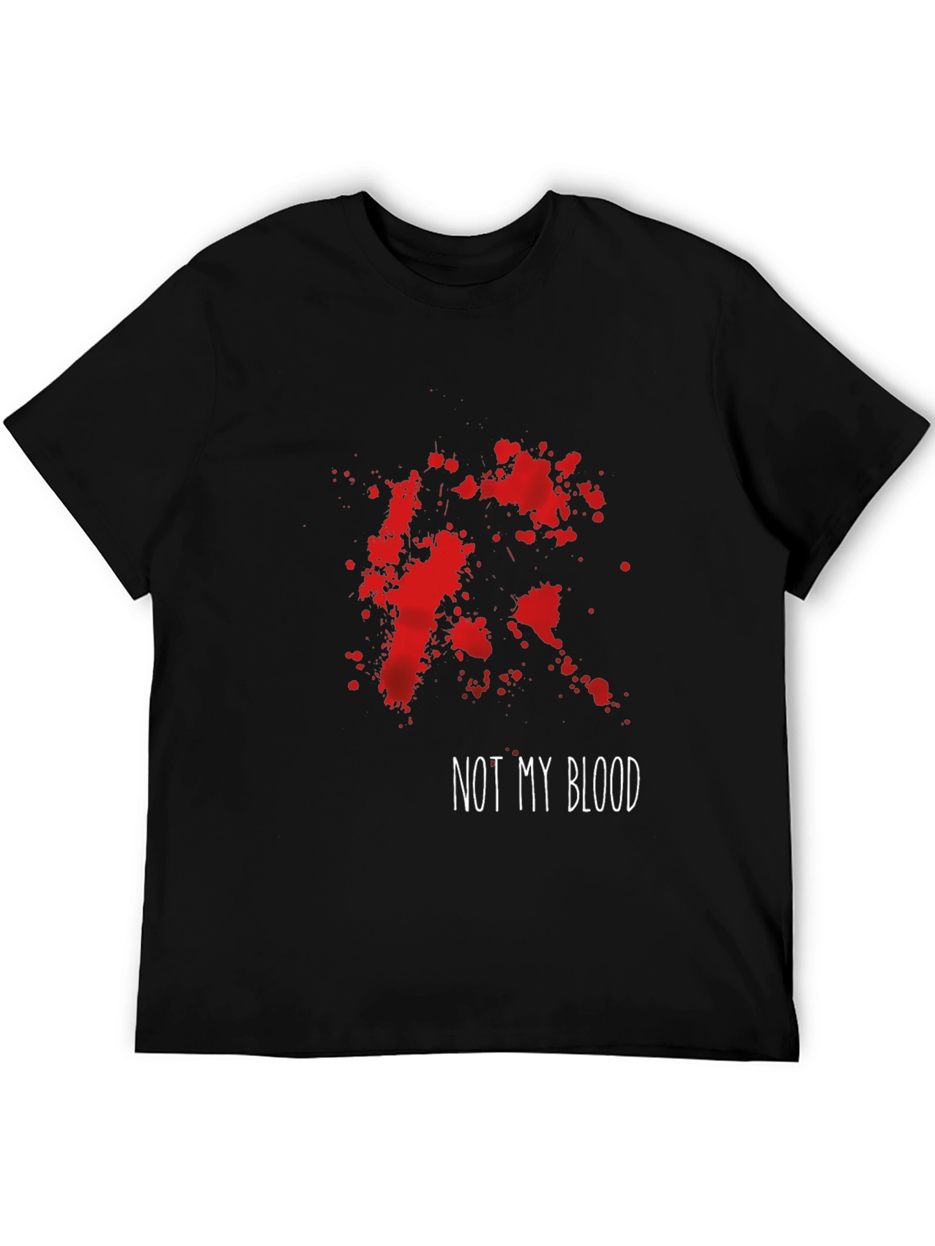 Black Not My Blood T-Shirt - Spatter Graphic Tee view 5