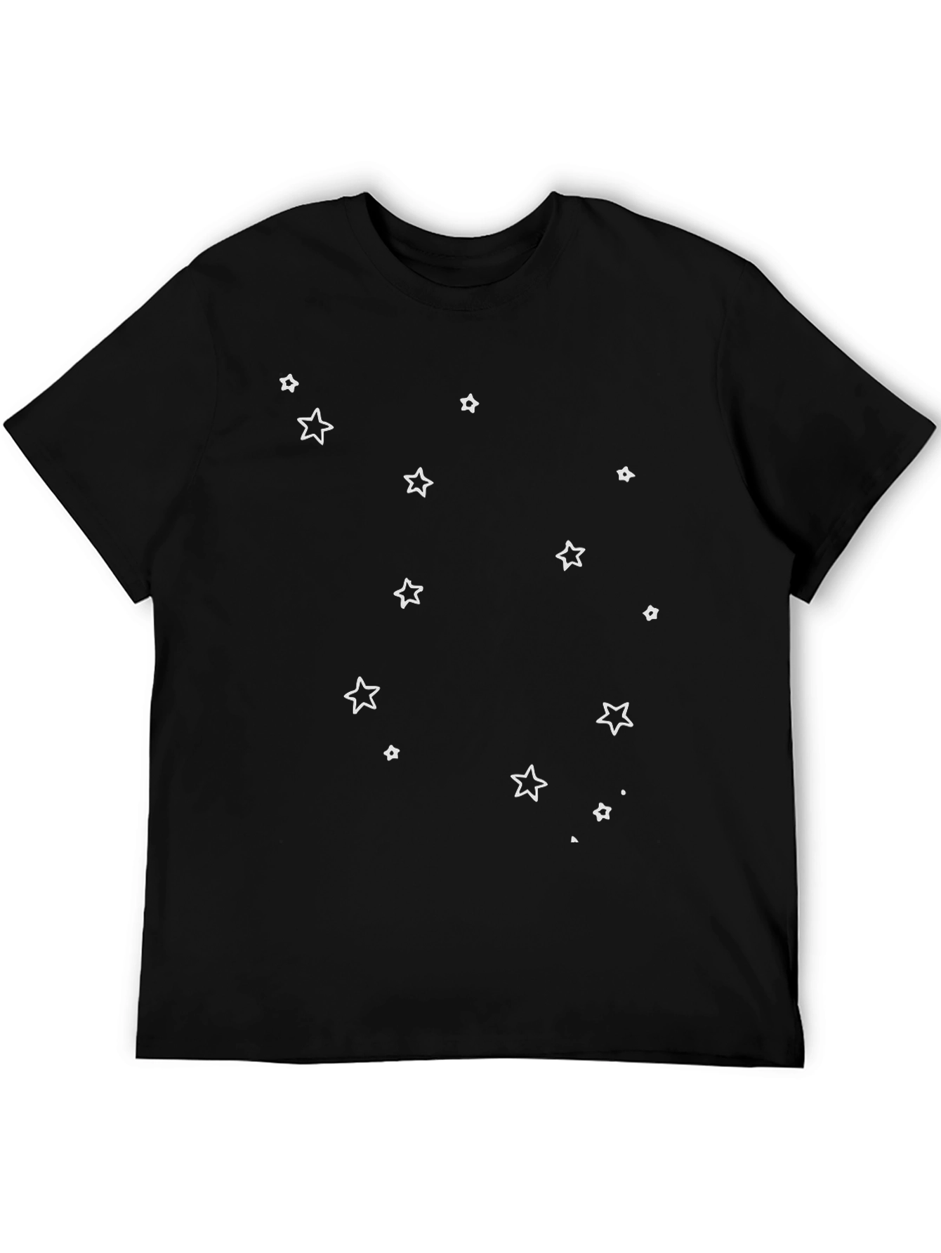 Black Starry Night Black T-Shirt view 5