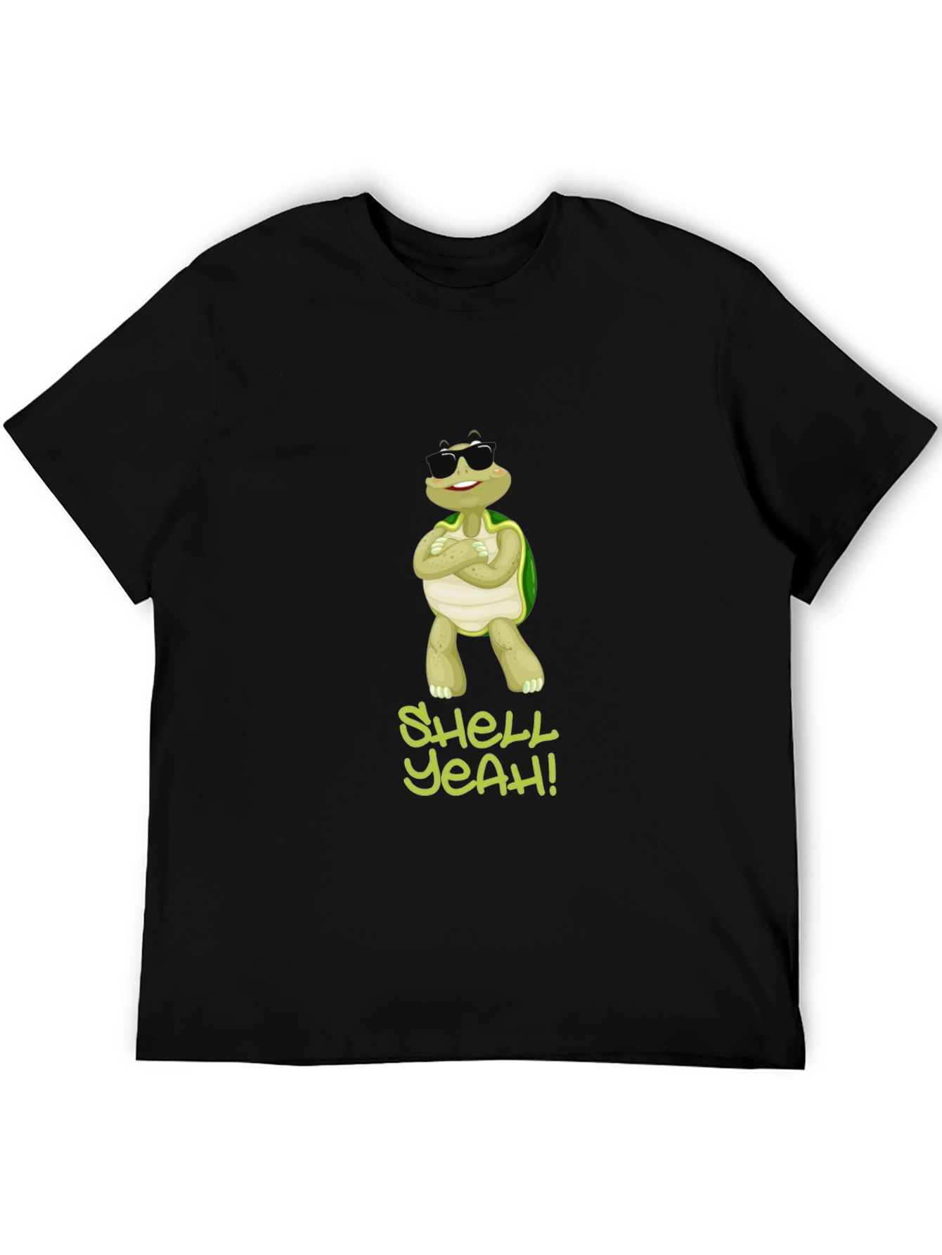 Black Shell Yeah! Turtle Graphic Tee - Cool and Comfy view 5