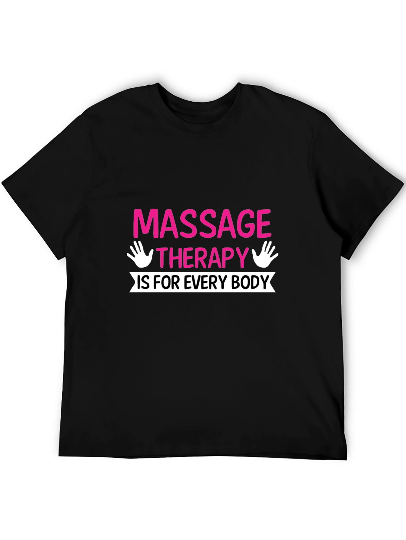 Black Massage Therapy T-Shirt - Unisex Graphic Tee view 5