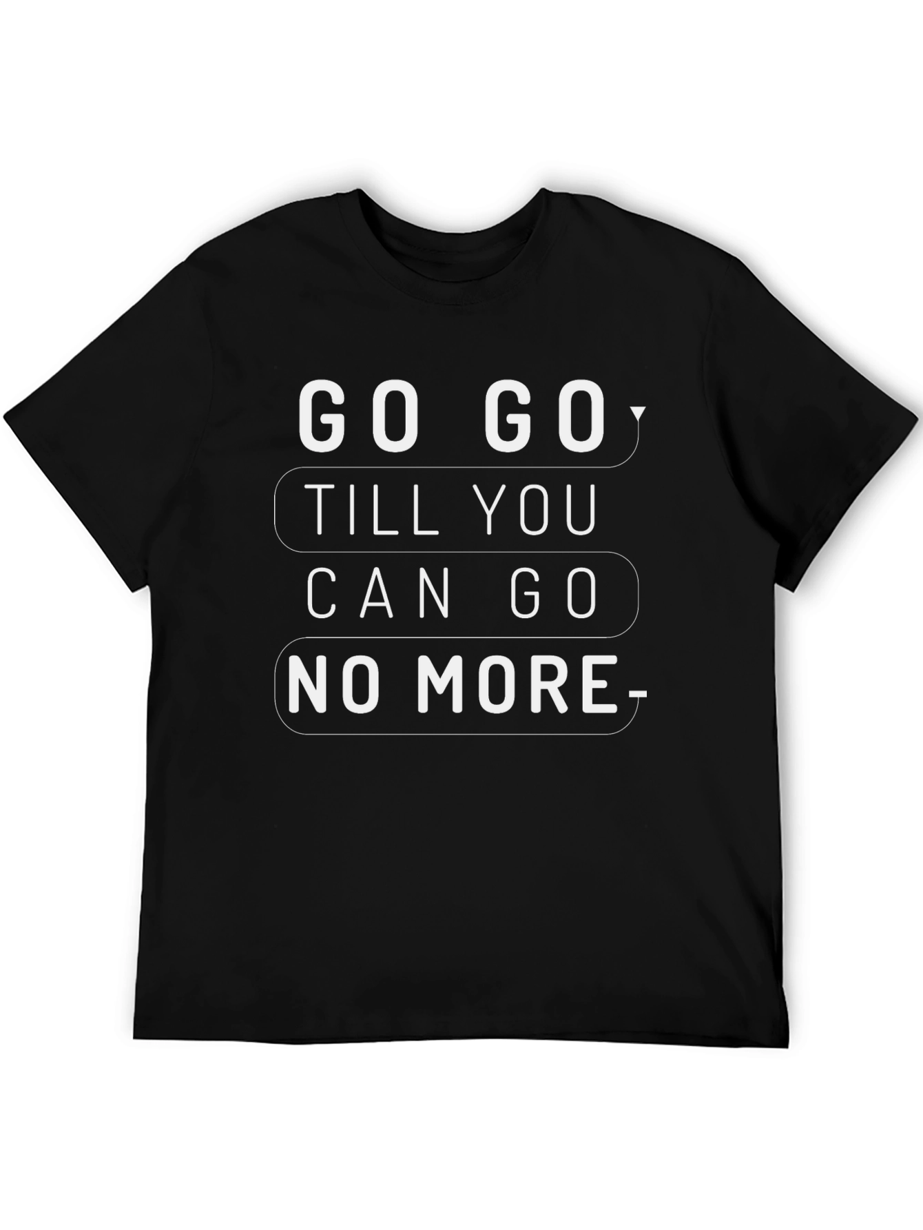 Black Motivational 'Go Go' Graphic Tee view 5