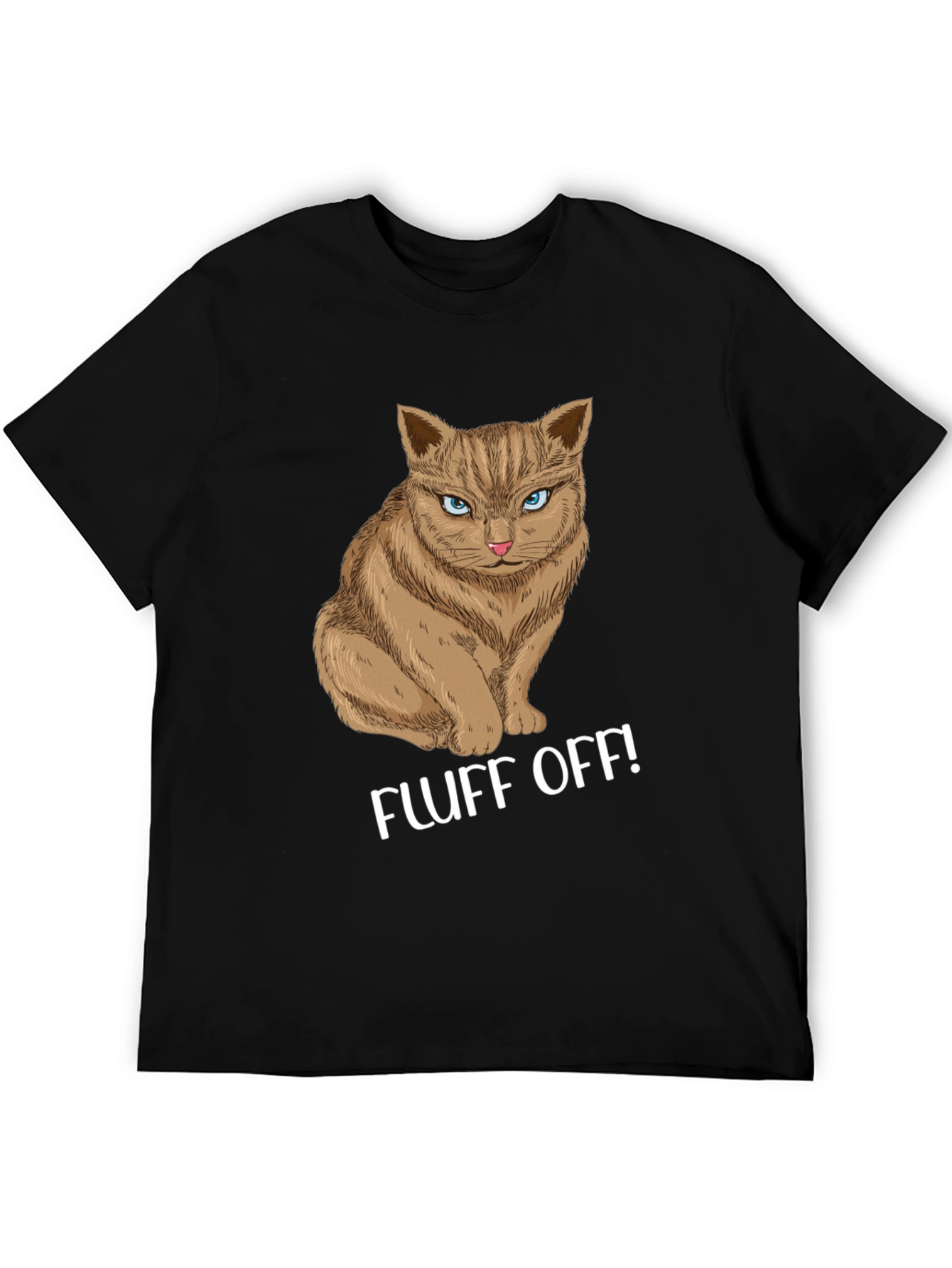 Black Fluff Off! Cat Graphic Tee view 5