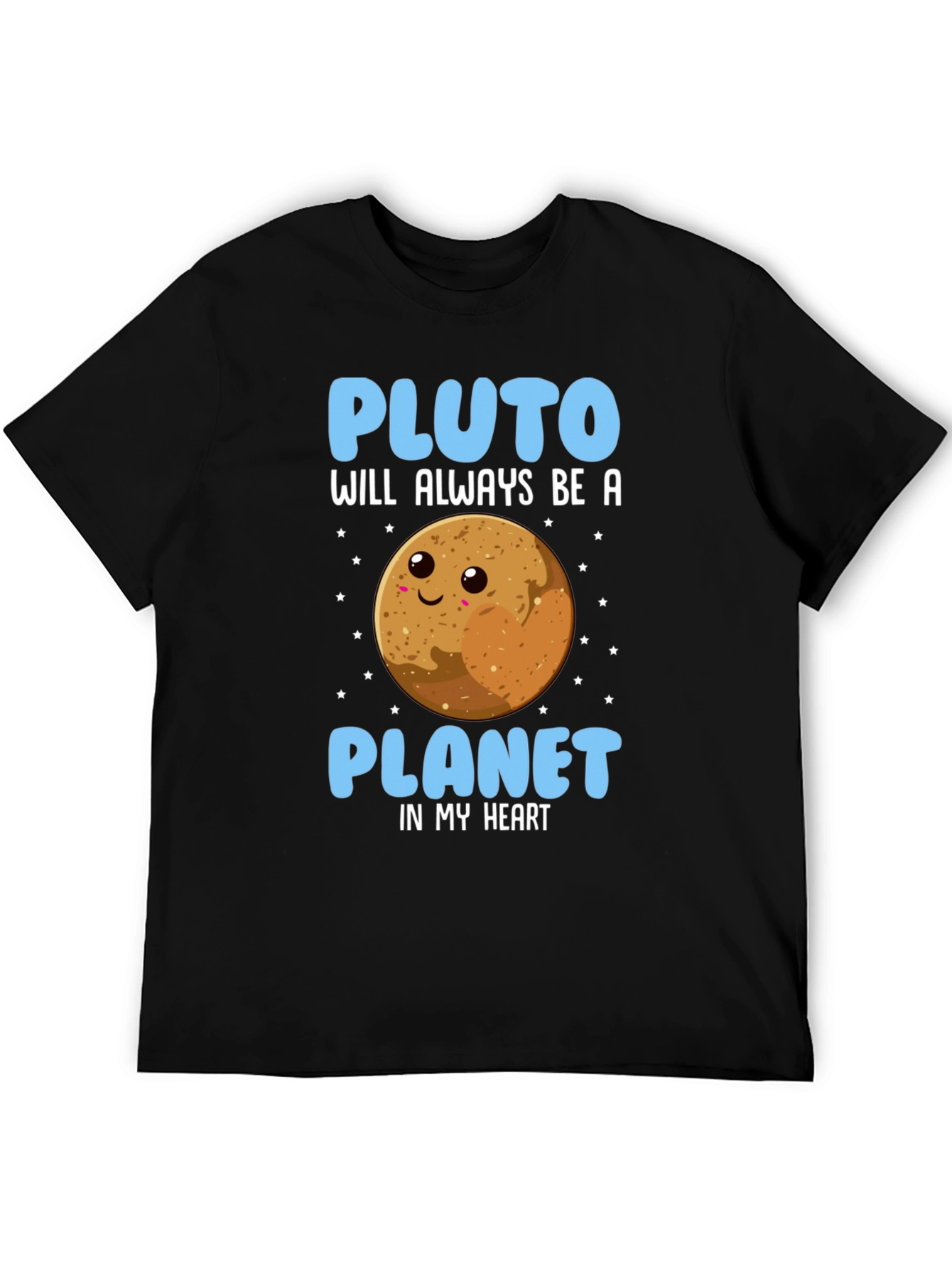 Black Pluto Always a Planet T-Shirt view 5
