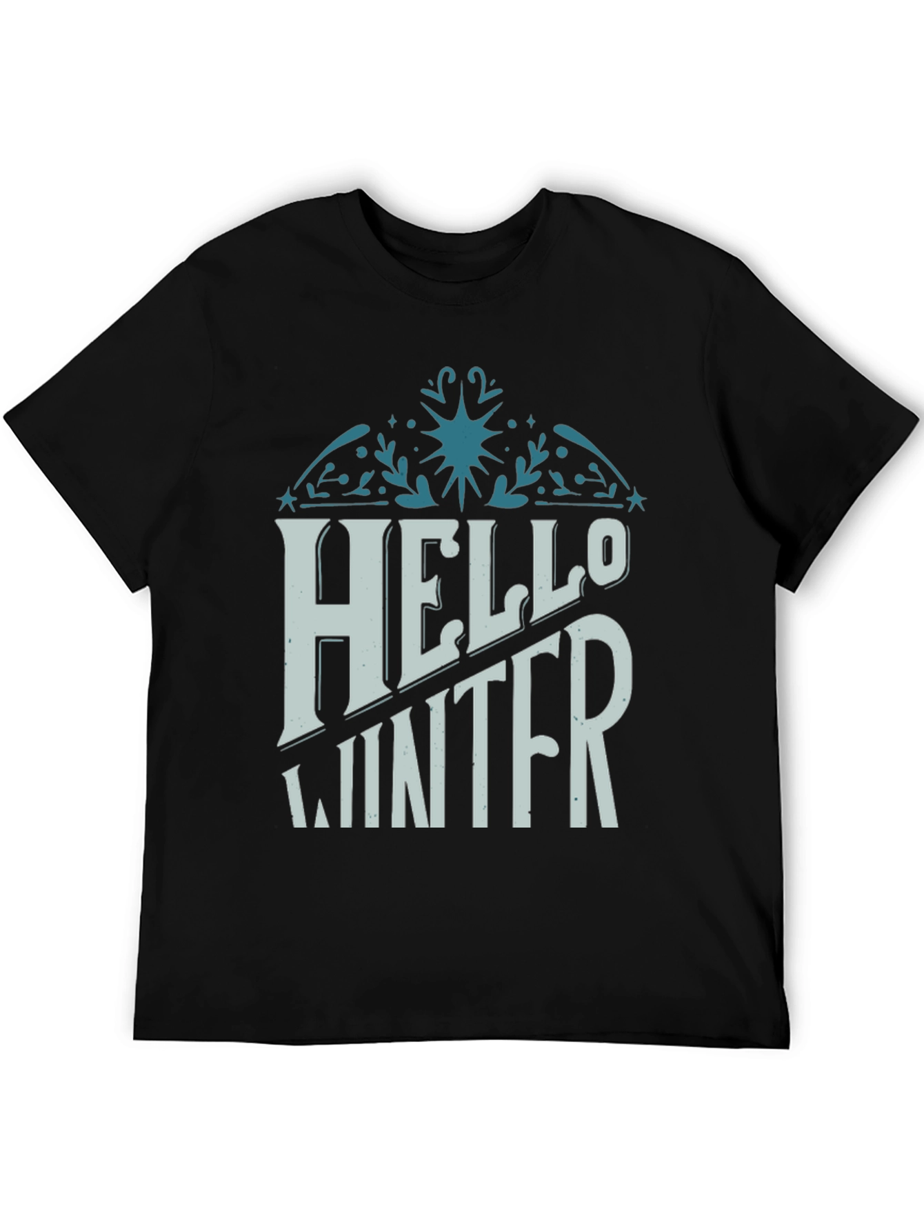 Black Hello Winter Graphic Tee view 5