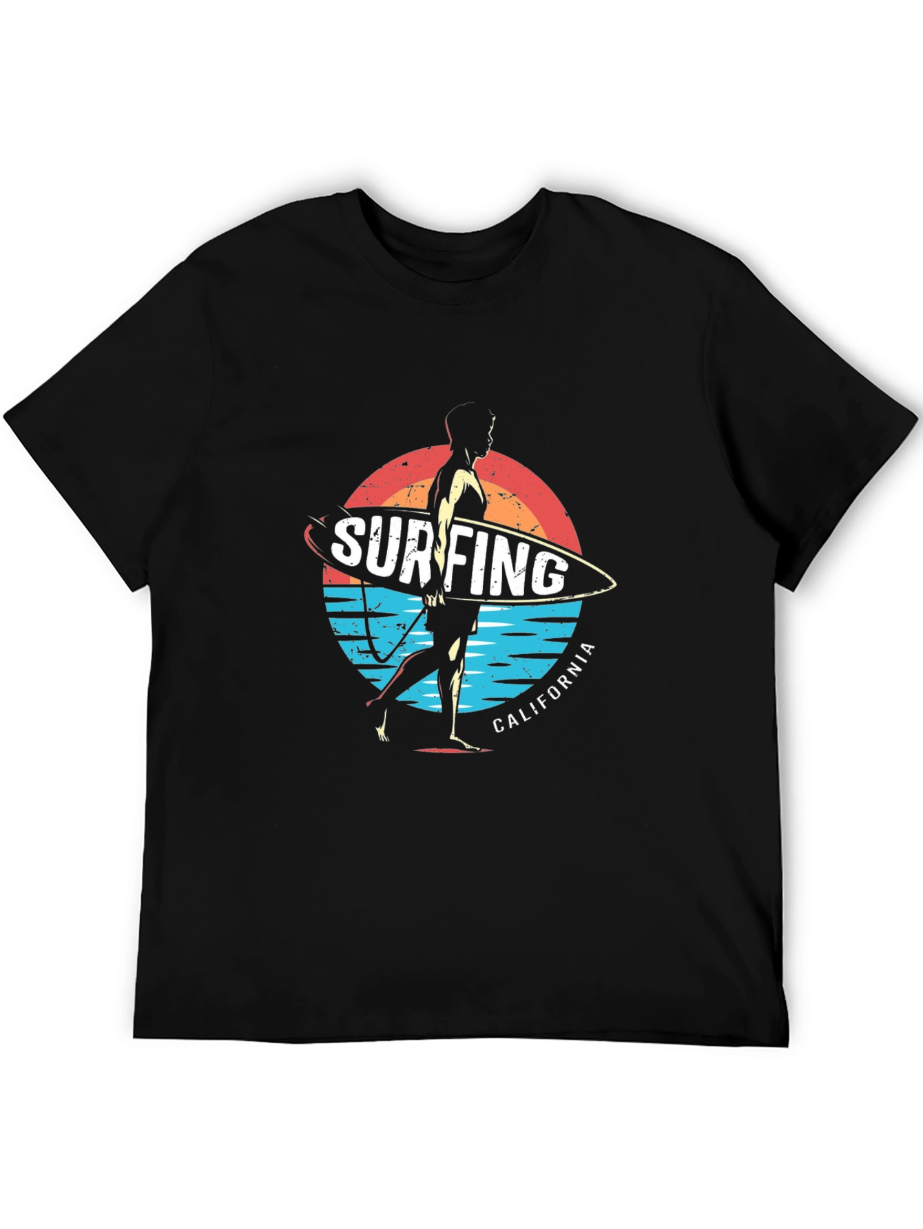 Black Surfing California Graphic Tee view 5