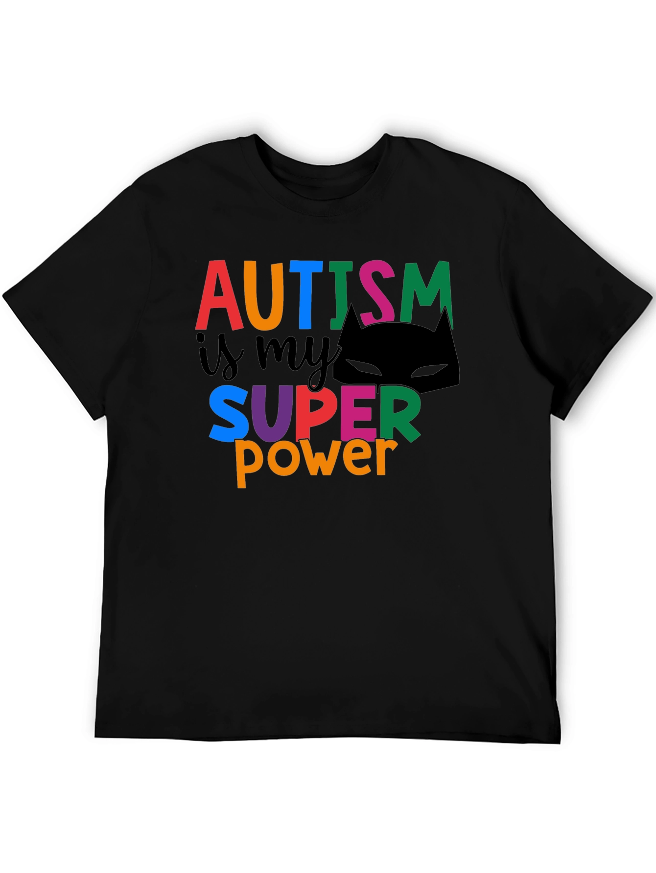 Black Autism is My Superpower T-Shirt - Black view 5