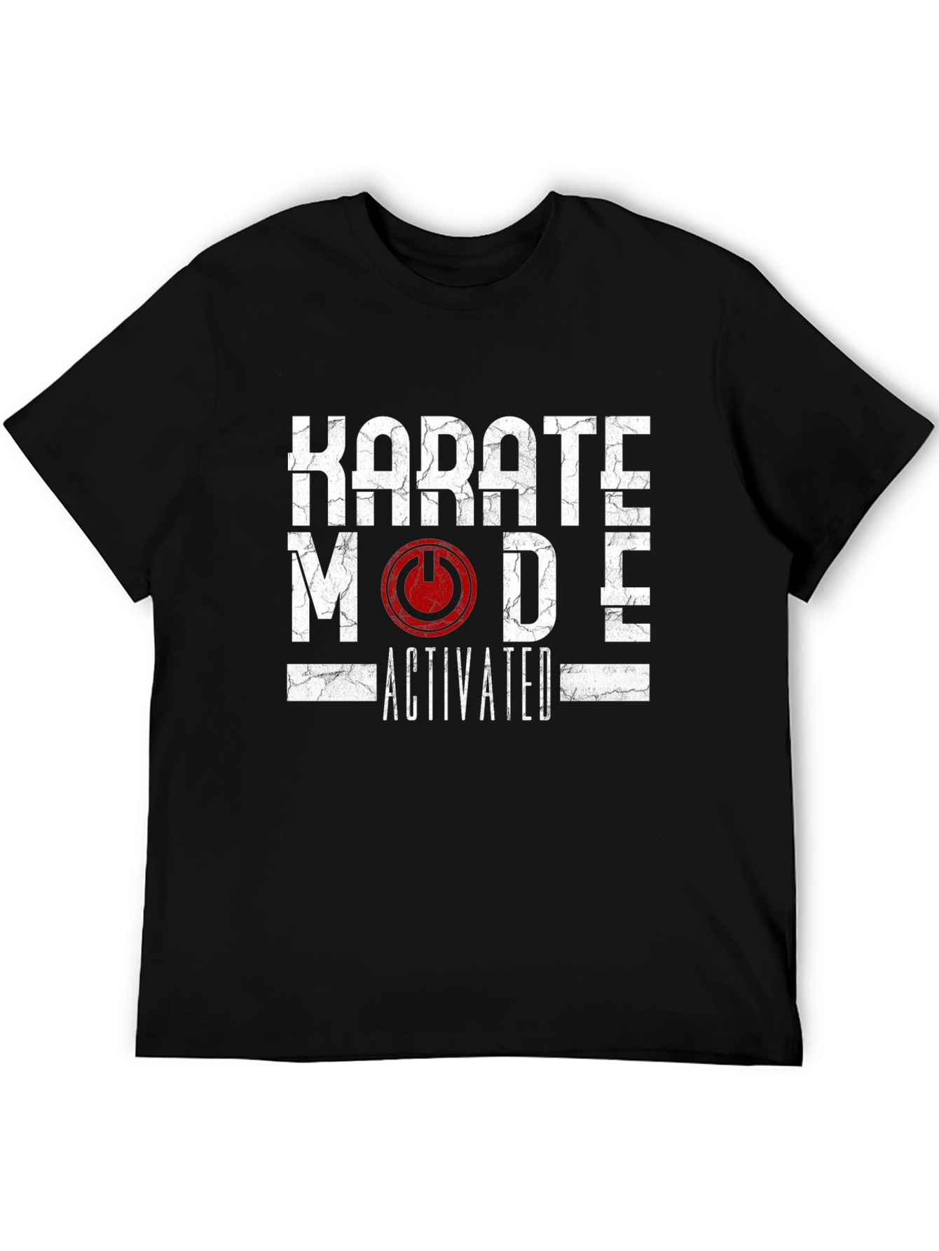 Black Karate Mode Activated Graphic Tee view 5