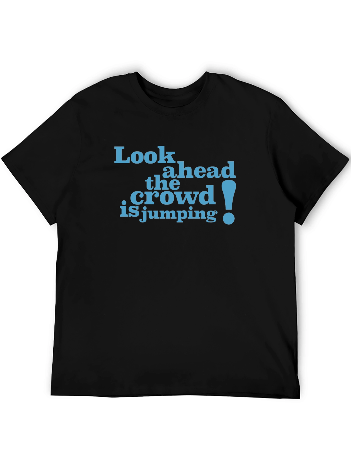 Black Look Ahead Funny Graphic Tee view 5