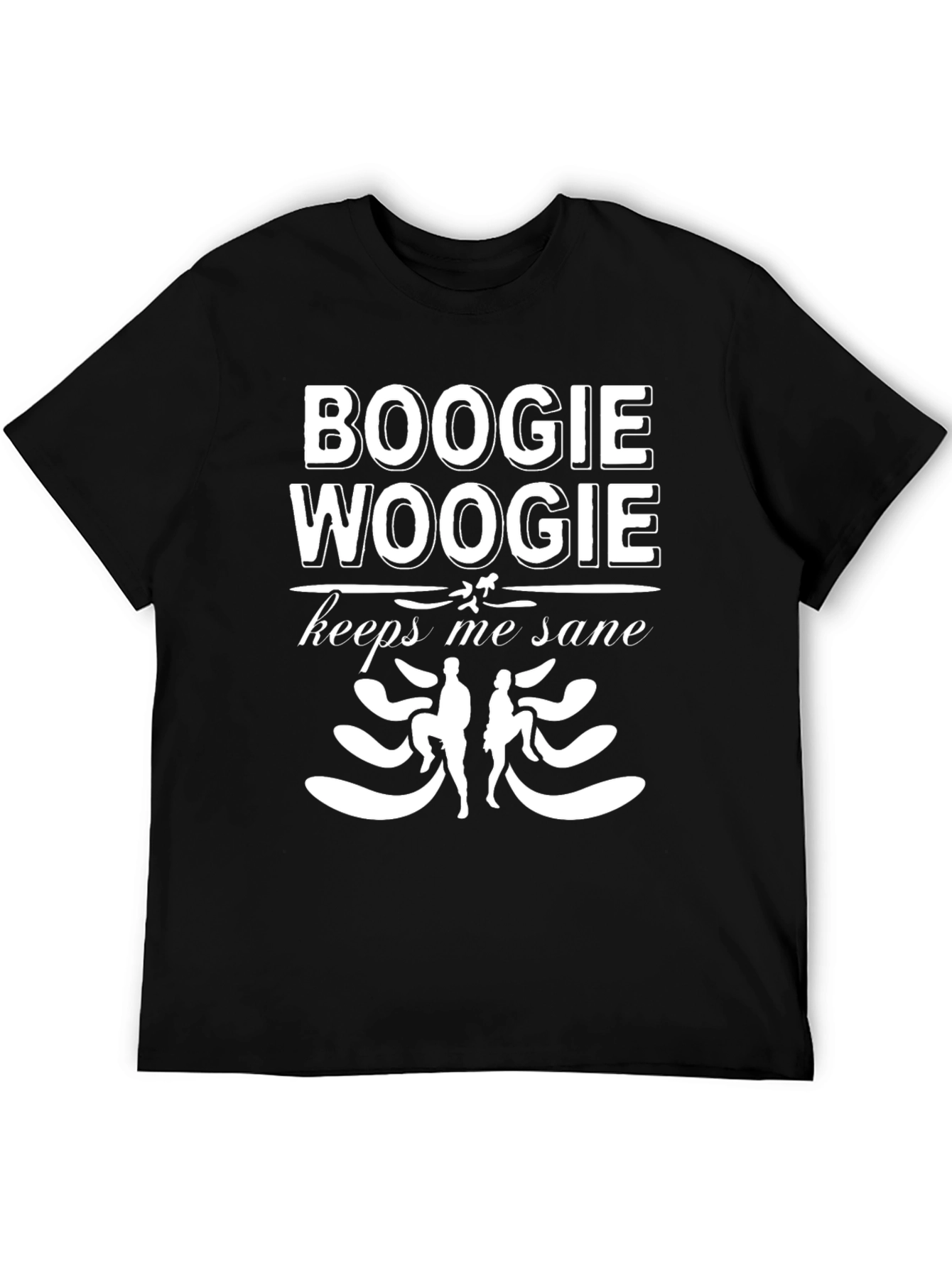 Black Boogie Woogie Keeps Me Sane T-Shirt view 5