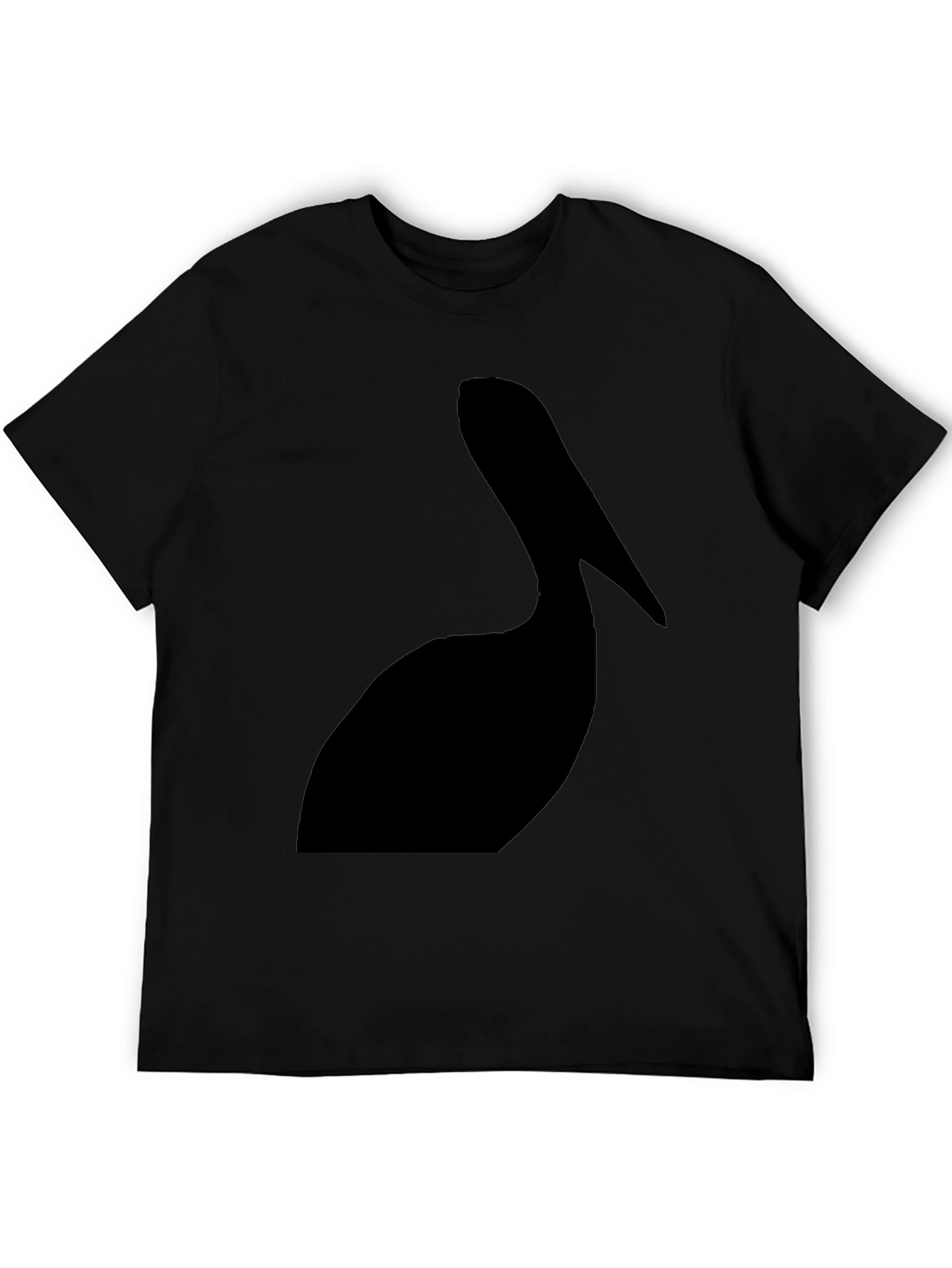 Black Pelican Silhouette Graphic Tee - Black Cotton T-Shirt view 5
