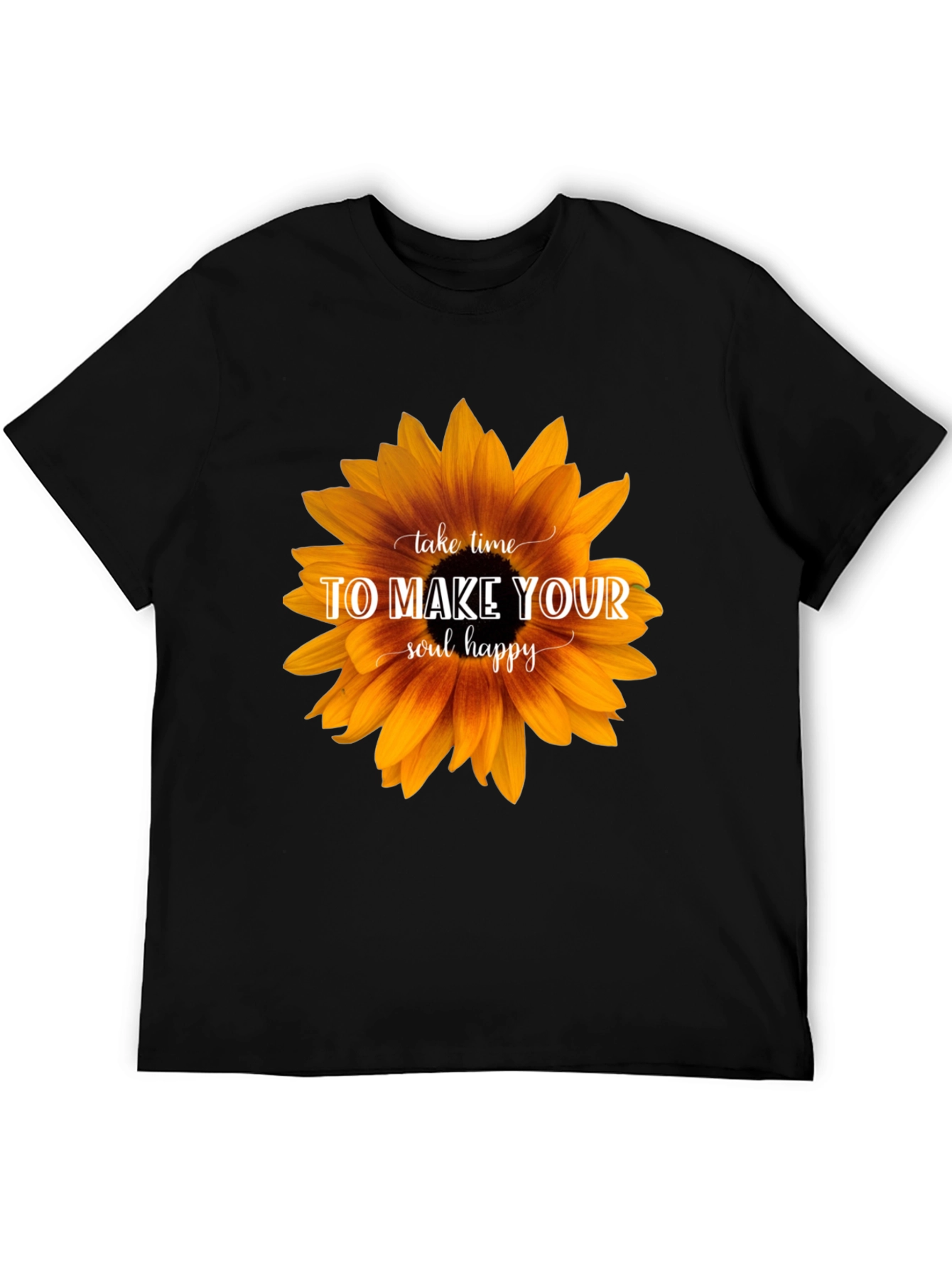 Black Sunflower Soul Happy Graphic Tee view 5
