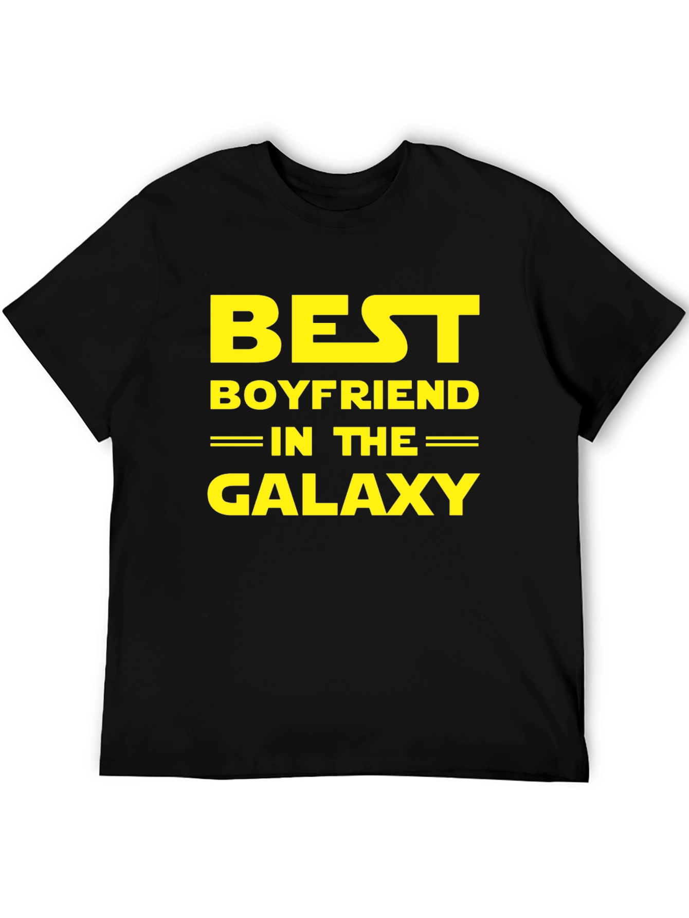 Black Best Boyfriend in the Galaxy T-Shirt view 5