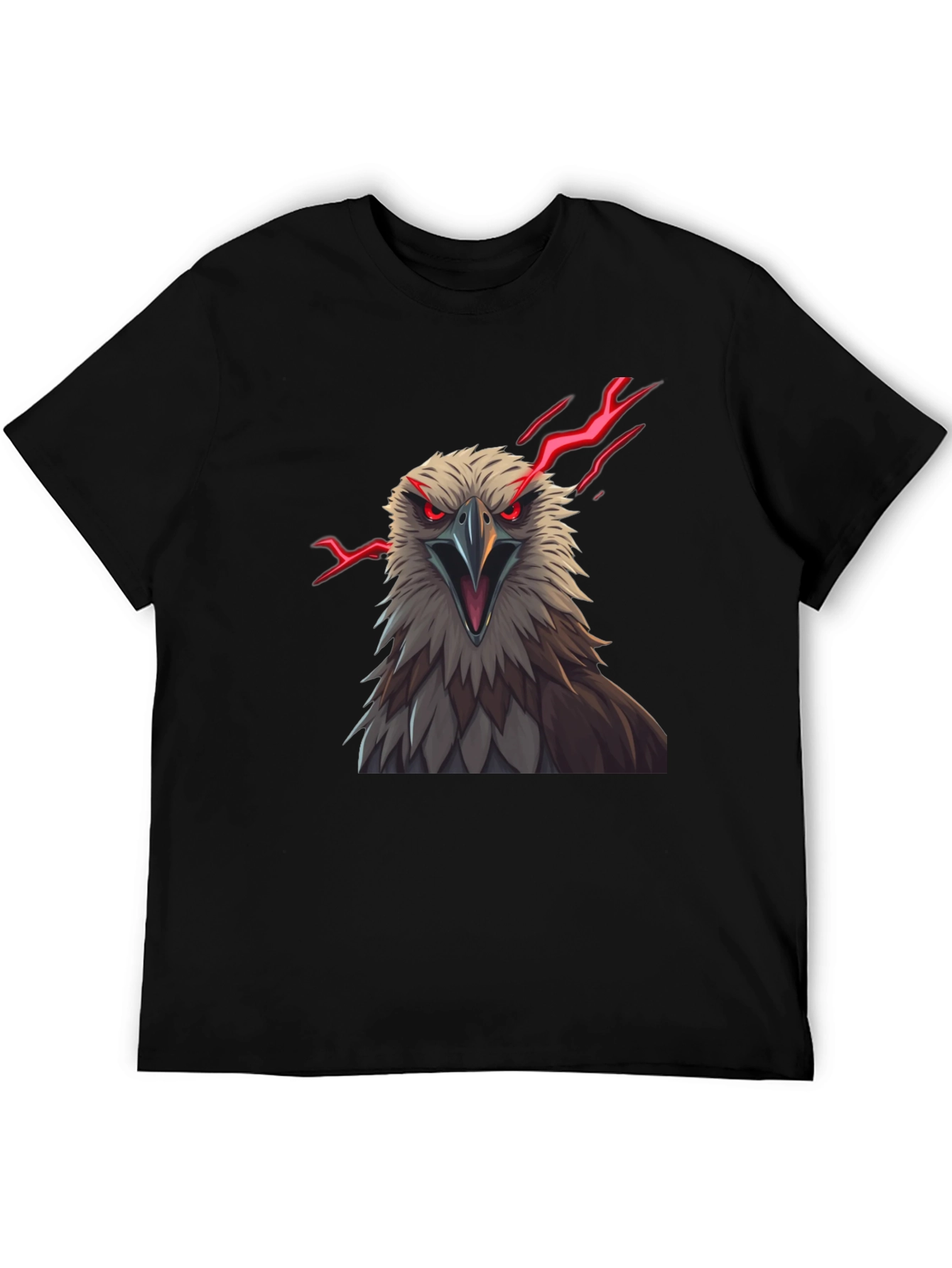 Black Men's Eagle Graphic Print Tee - Black view 5