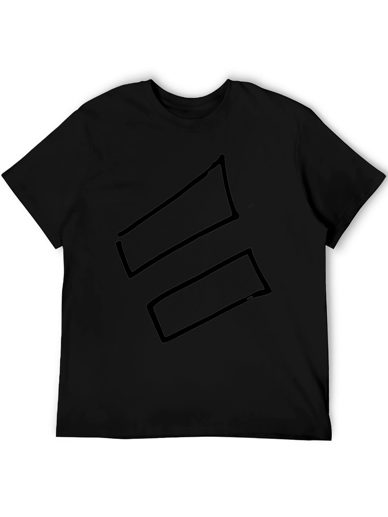Black Bold Graphic Tee: Black Rectangles Design view 5