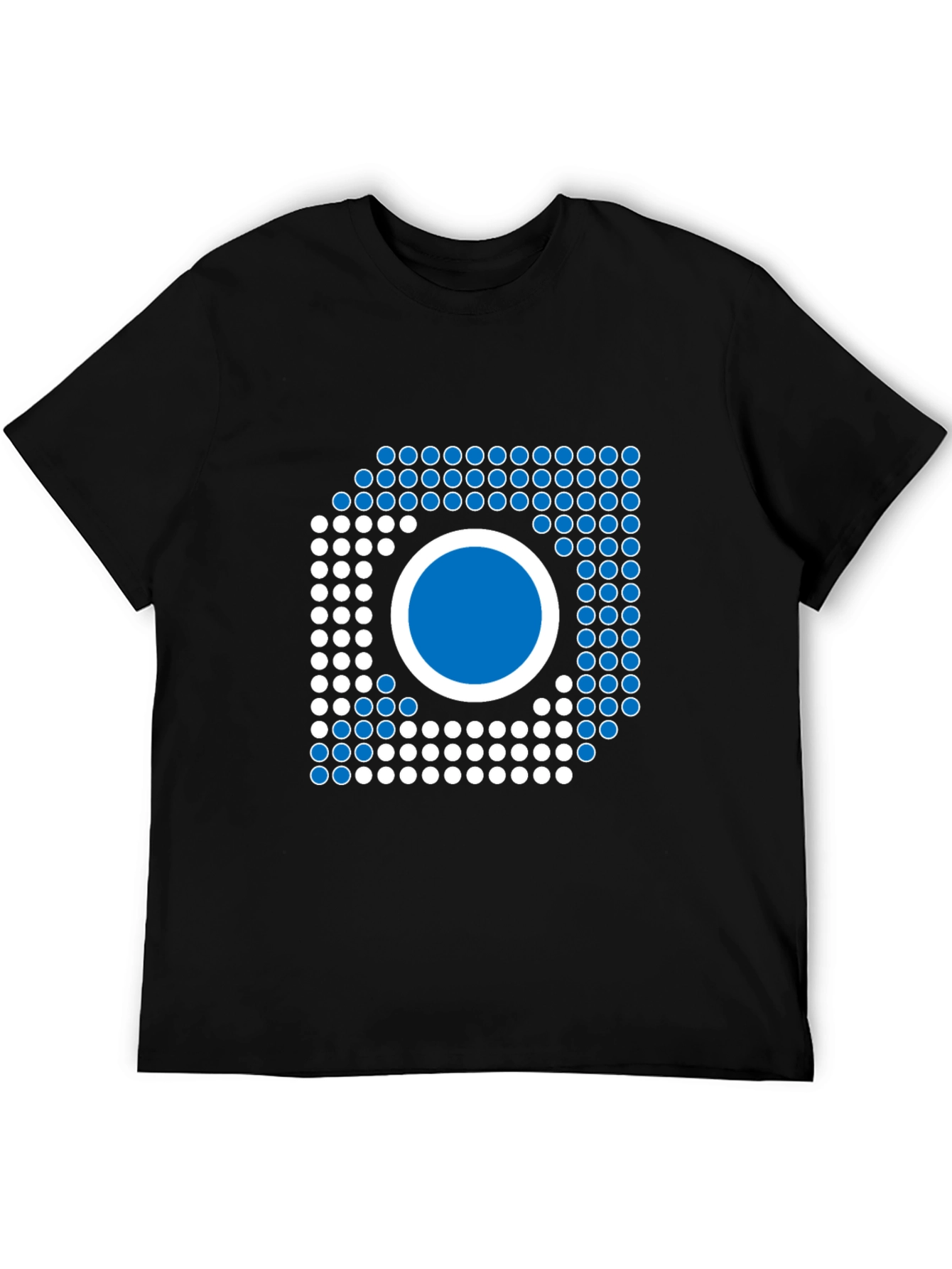 Modern Geometric Graphic Tee - Black - 5