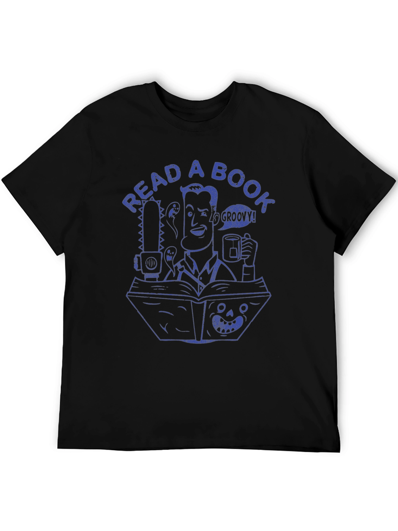 Black Read A Book! Groovy T-Shirt view 5