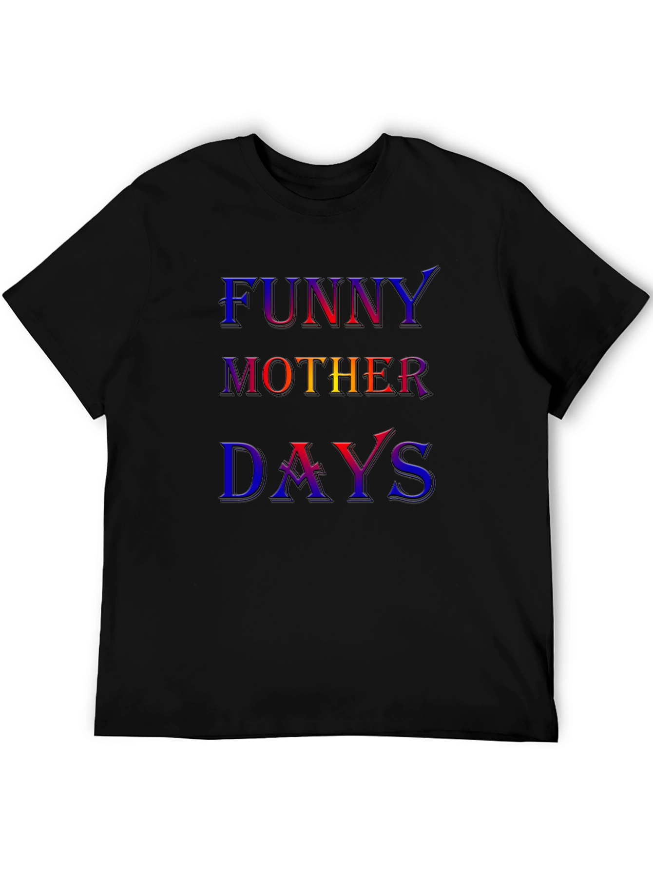 Black Funny Mother Days Colorful Graphic T-Shirt view 5