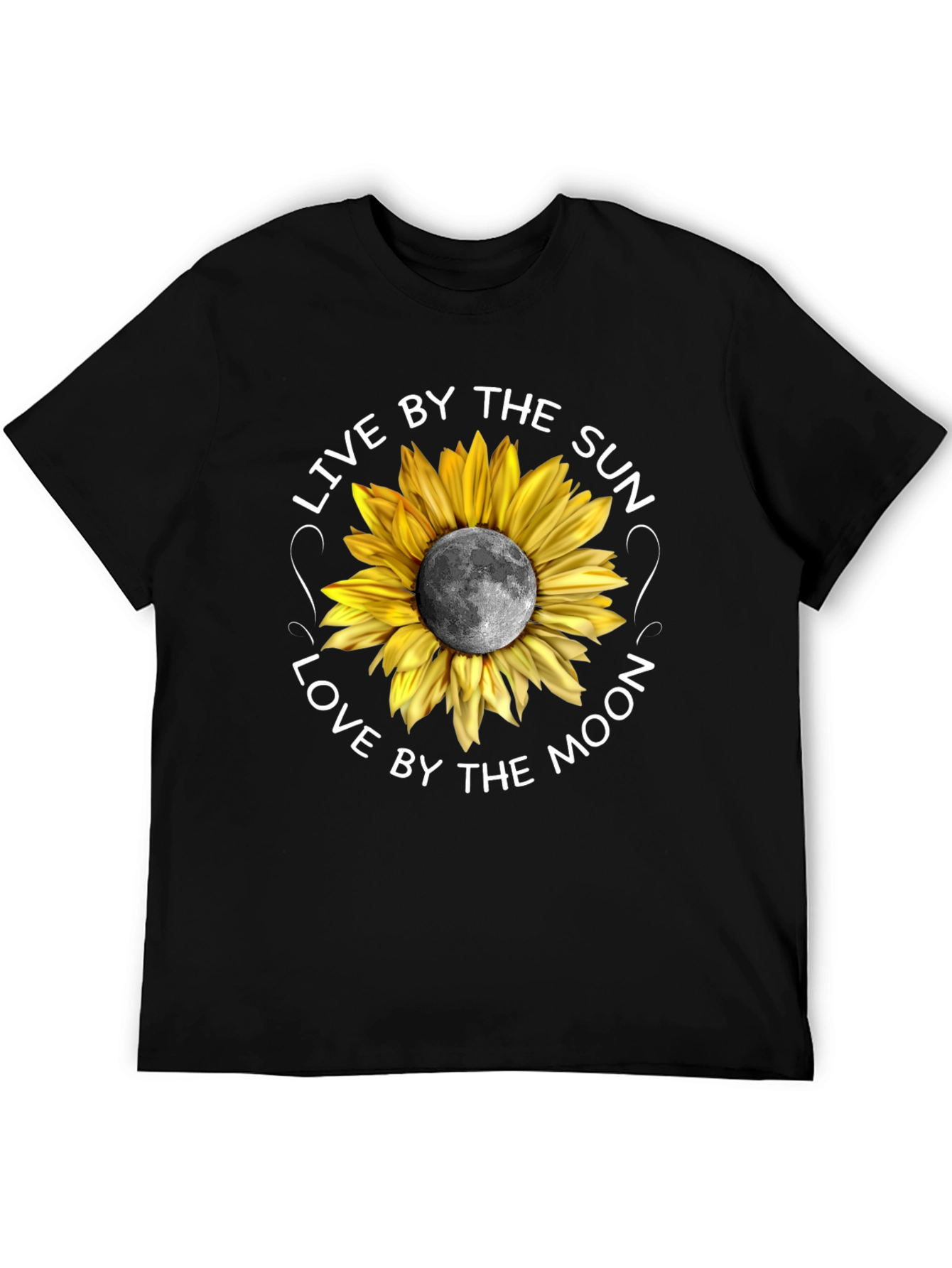 Black Sunflower Moon Graphic Tee - Live by the Sun view 5