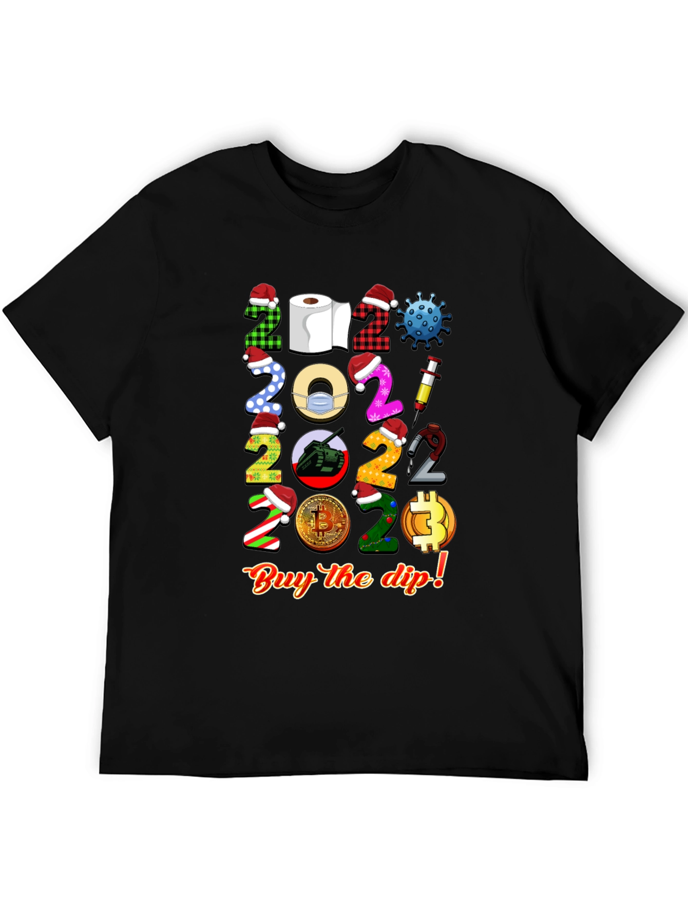 Black 2020-2023 Meme T-Shirt - Buy The Dip! view 5