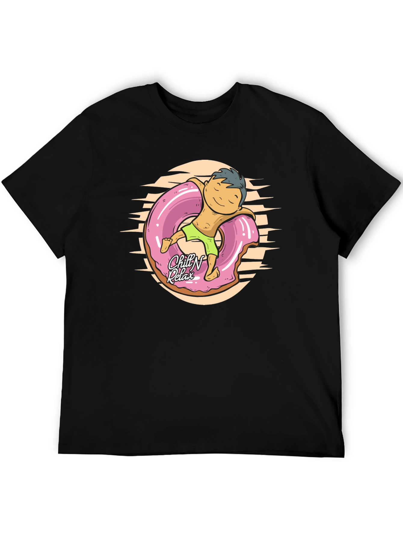 Black Chill N Relax Donut T-Shirt view 5