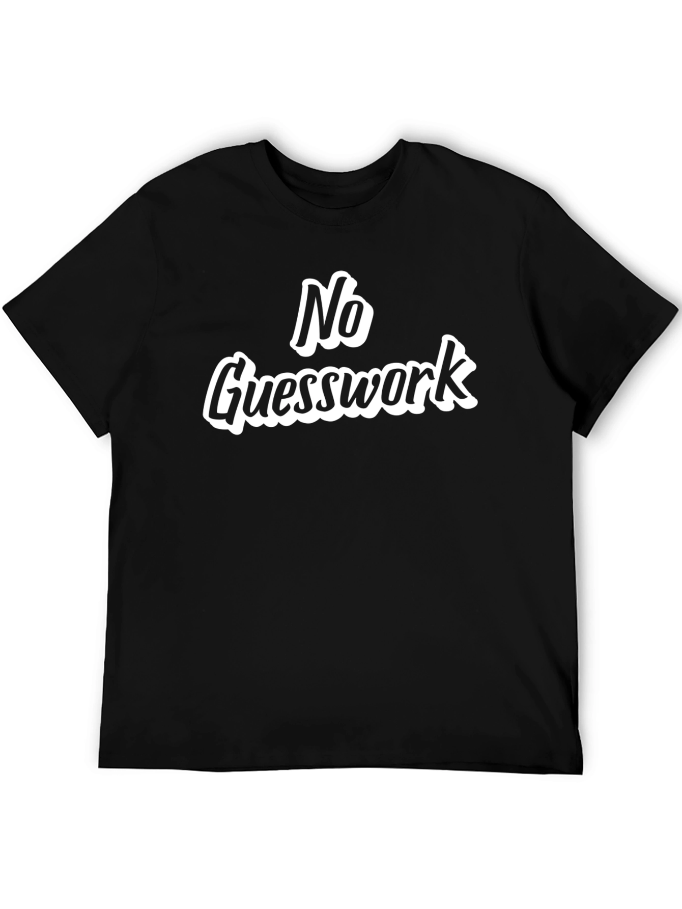 Black No Guesswork Black Graphic Tee view 5
