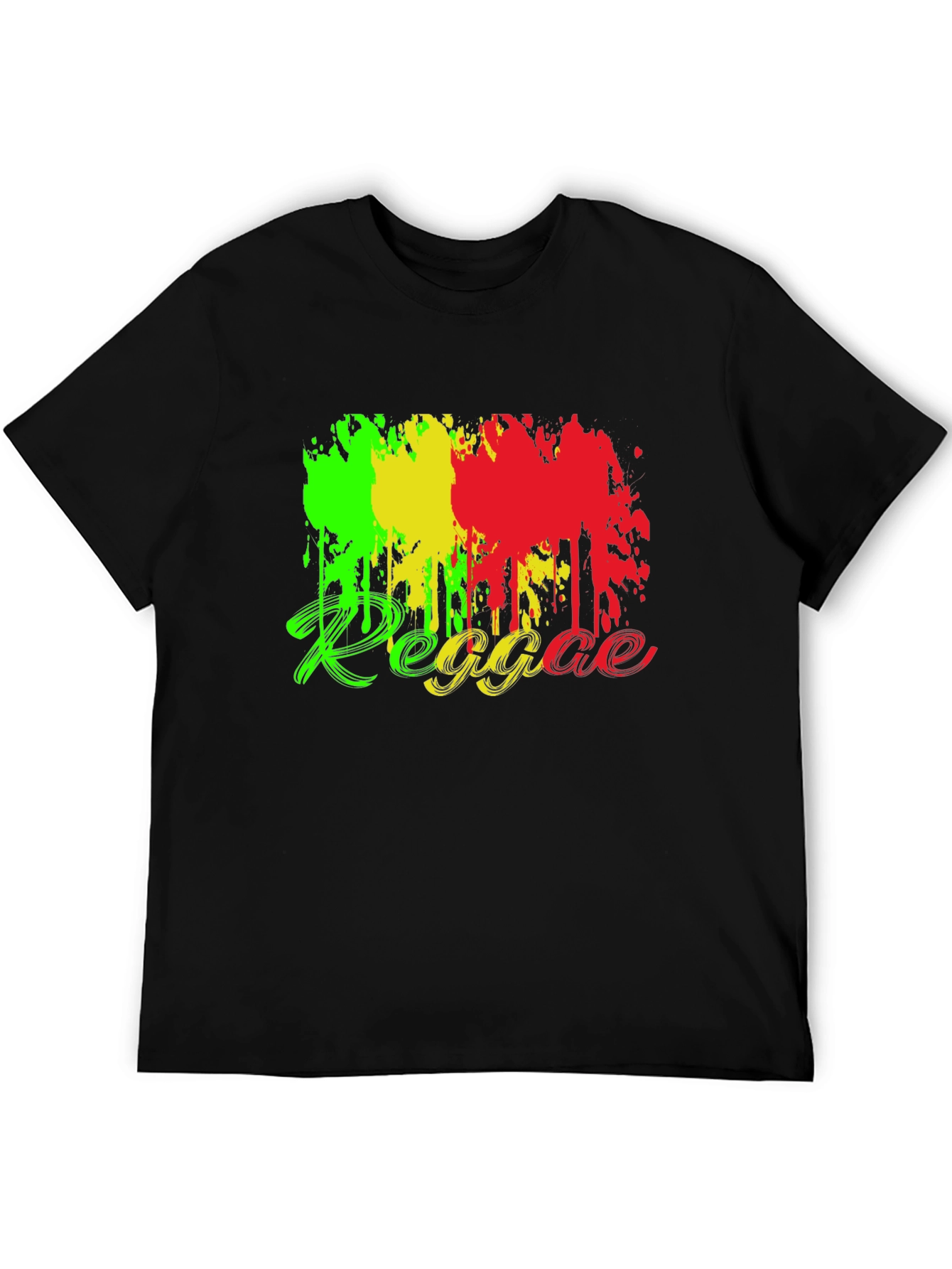 Black Reggae Style Black T-Shirt view 5