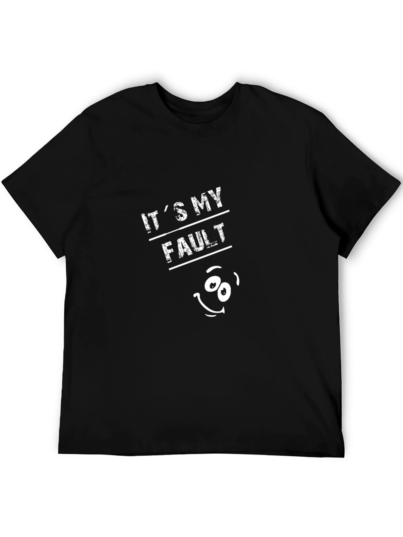 Black It's My Fault T-Shirt - Funny Graphic Tee view 5