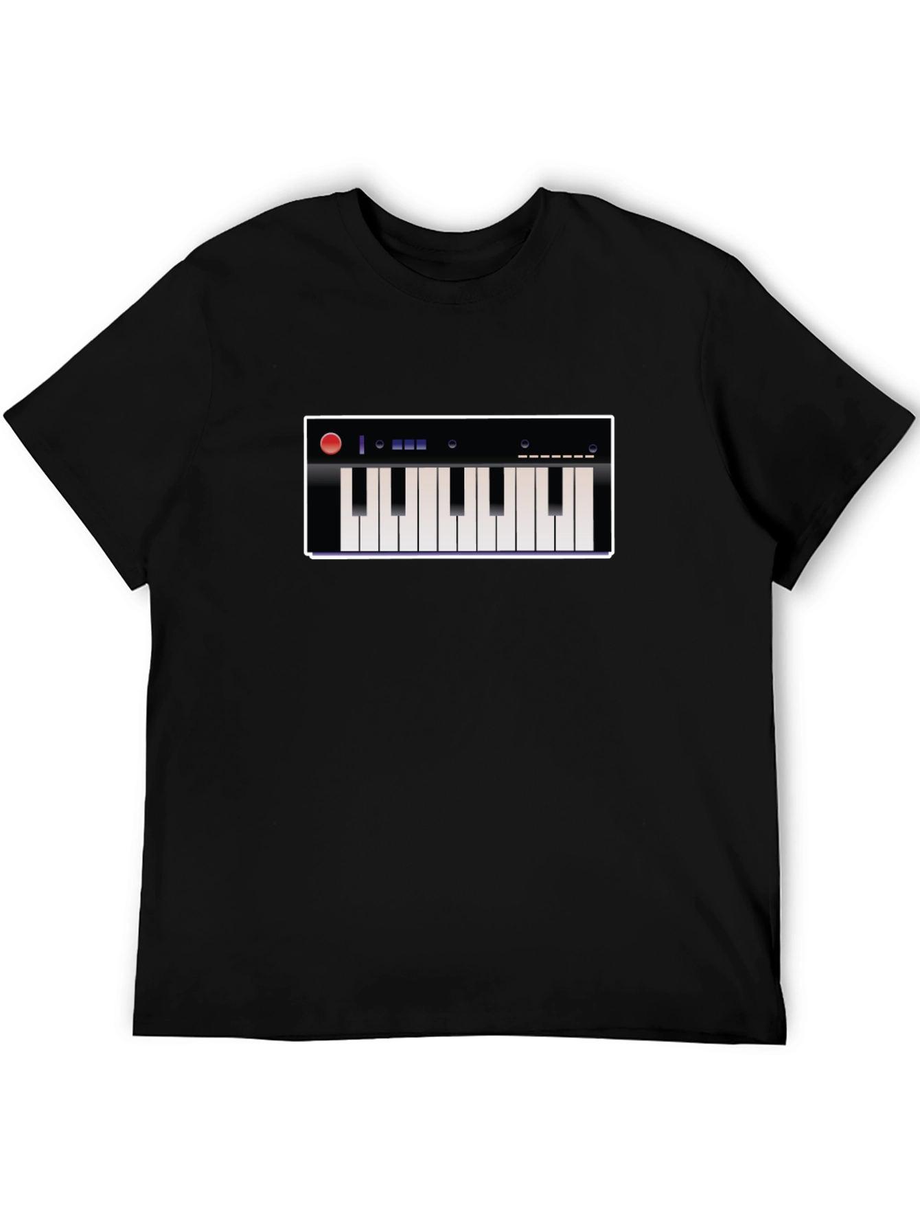 Black Keyboard T-Shirt - Musical Instrument Graphic Tee view 5