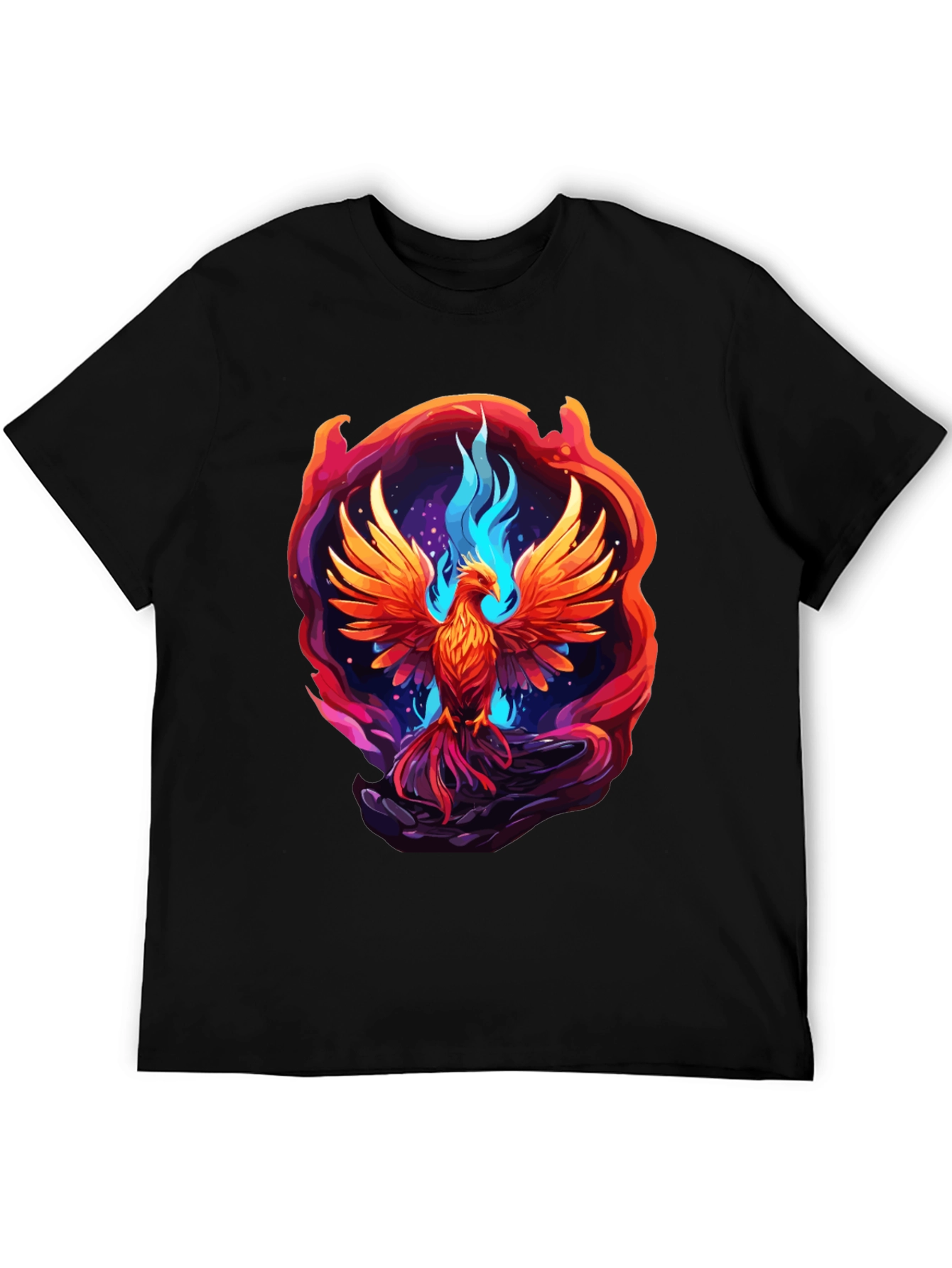 Black Phoenix Rising Graphic T-Shirt - Bold & Unique Design view 5