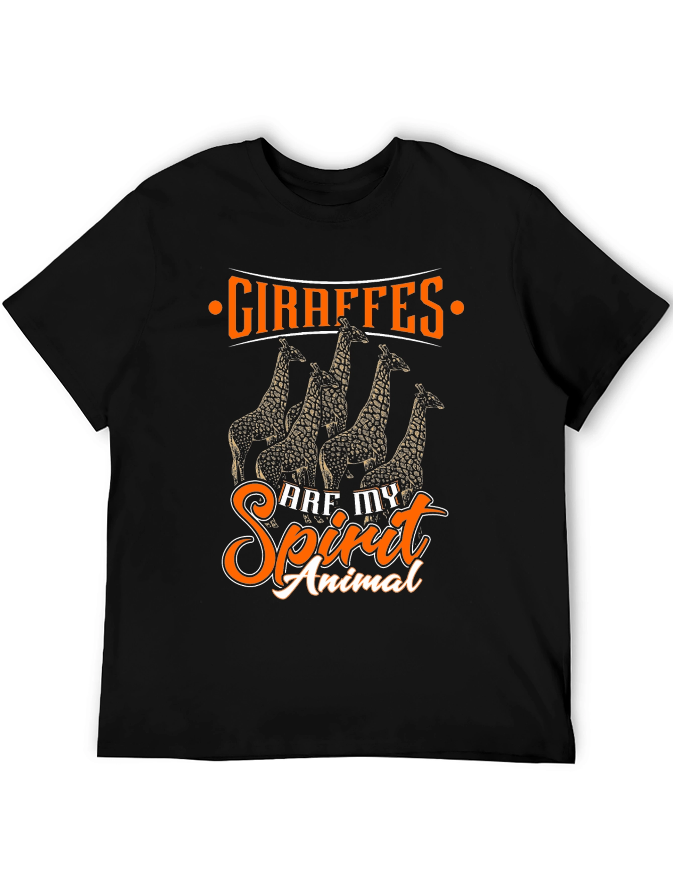 Black Giraffe Spirit Animal Graphic Tee view 5
