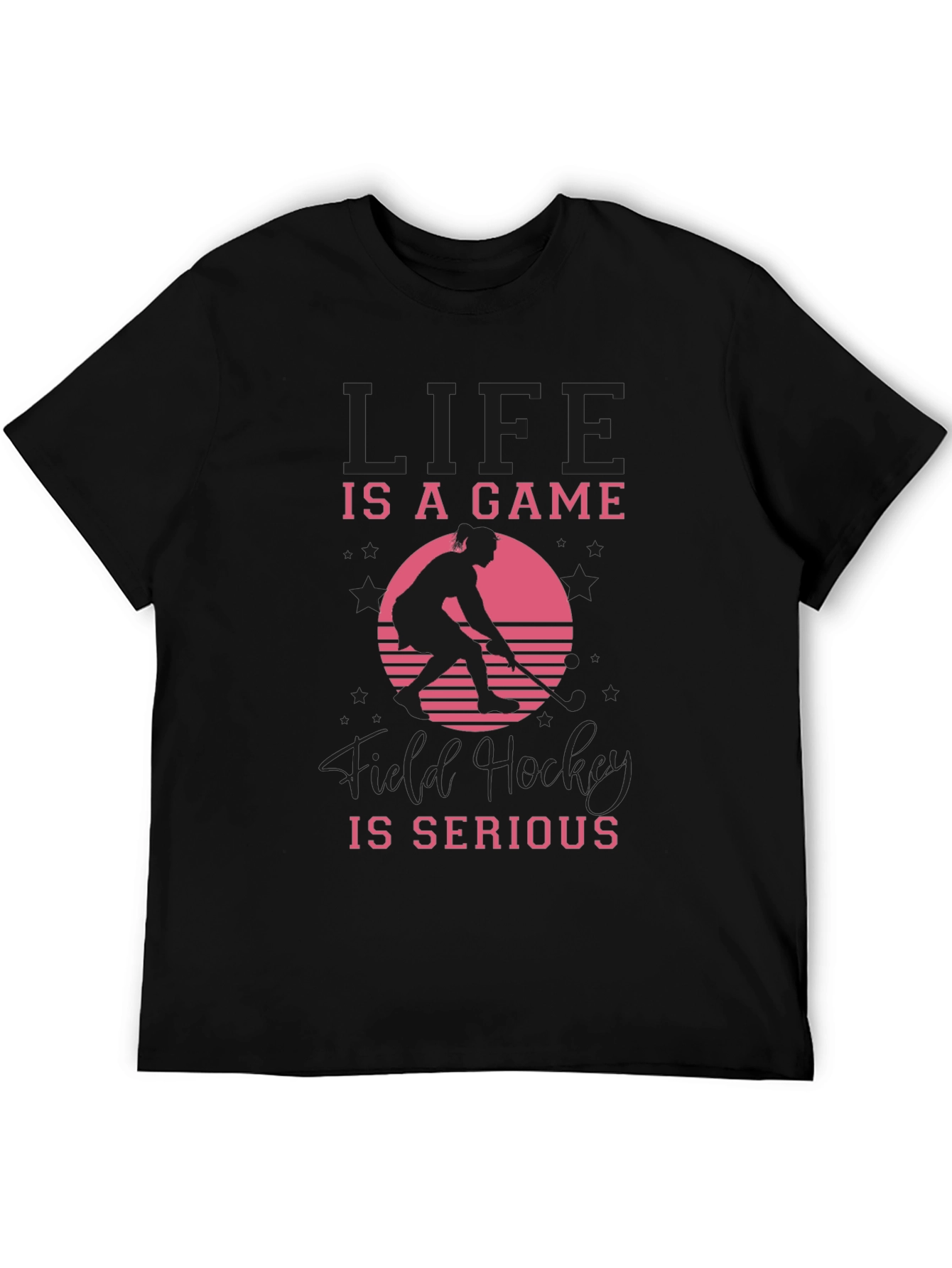 Black Life Is A Game Field Hockey T-Shirt view 5
