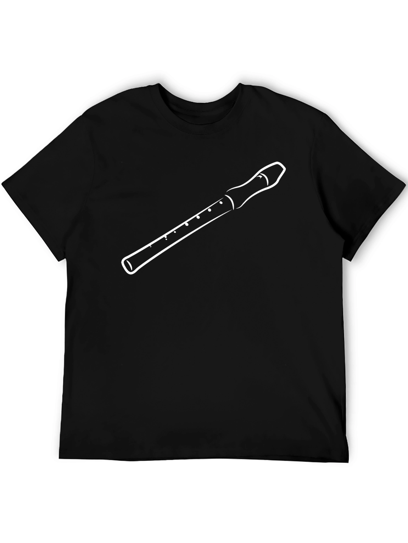 Black Recorder T-Shirt - Musician's Tee - Music Lover Gift view 5
