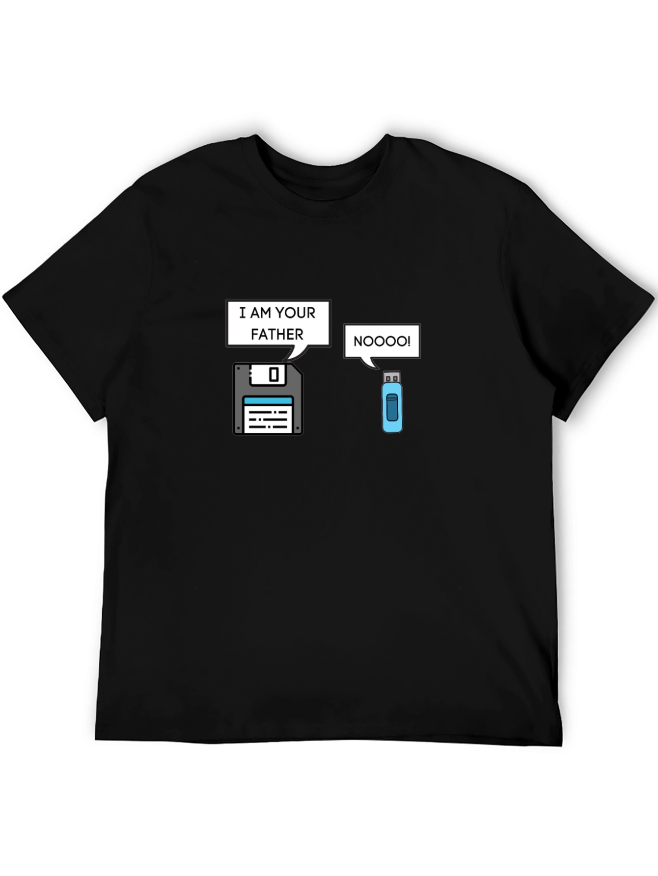 Black I Am Your Father T-Shirt - Funny Tech Geek Tee view 5