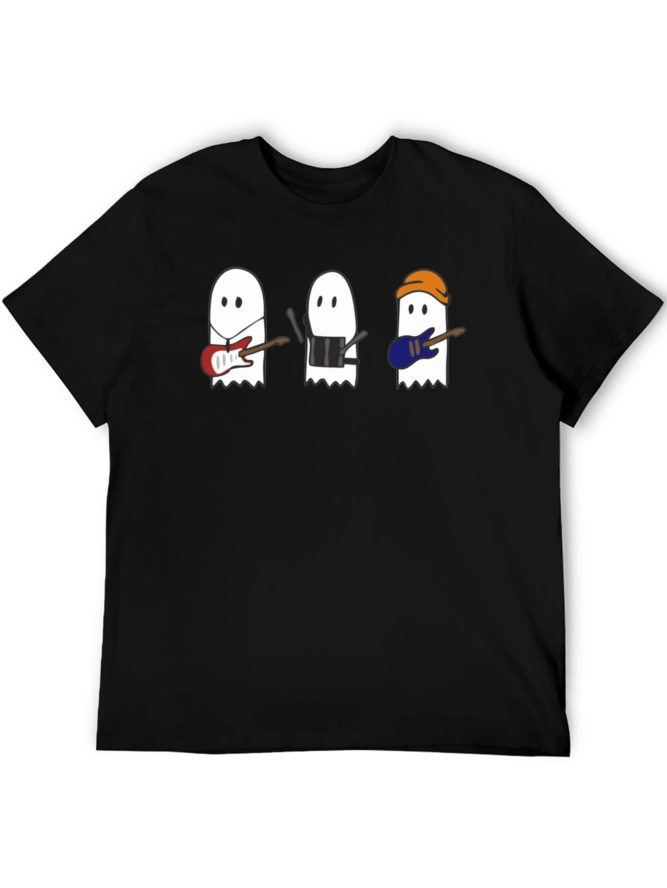 Black Ghost Band T-Shirt - Spooky Music Tee view 5