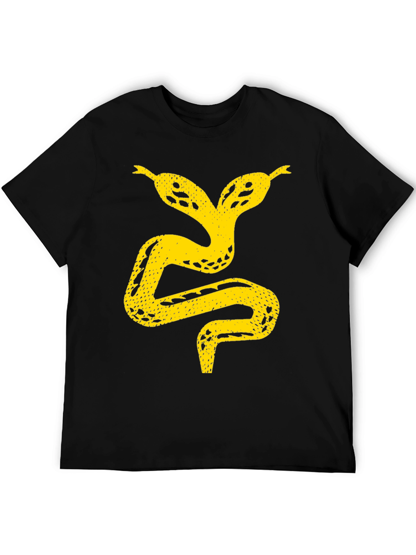 Black Two-Headed Snake Graphic Tee - Black view 5