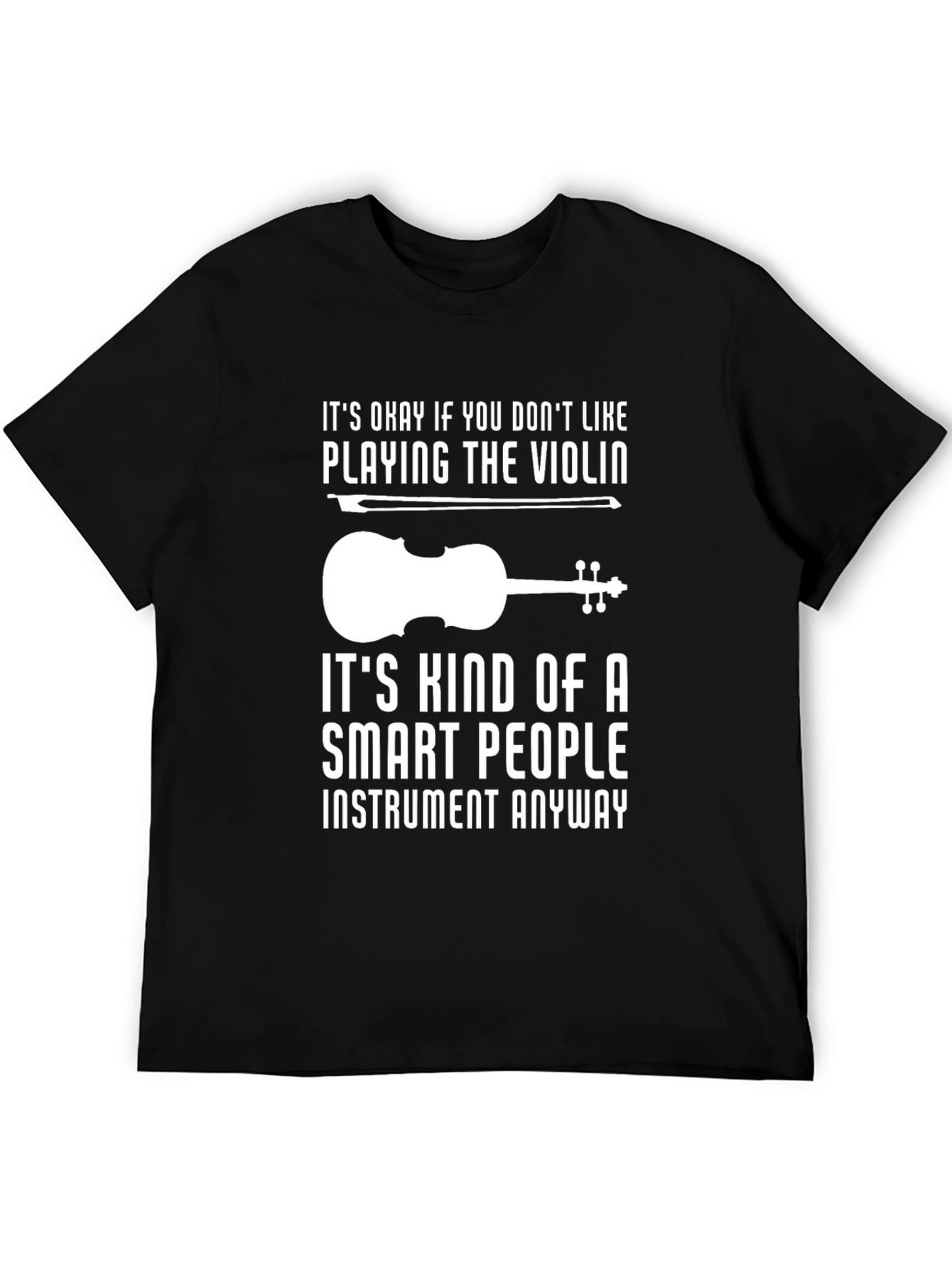 Black Smart People Violin T-Shirt view 5