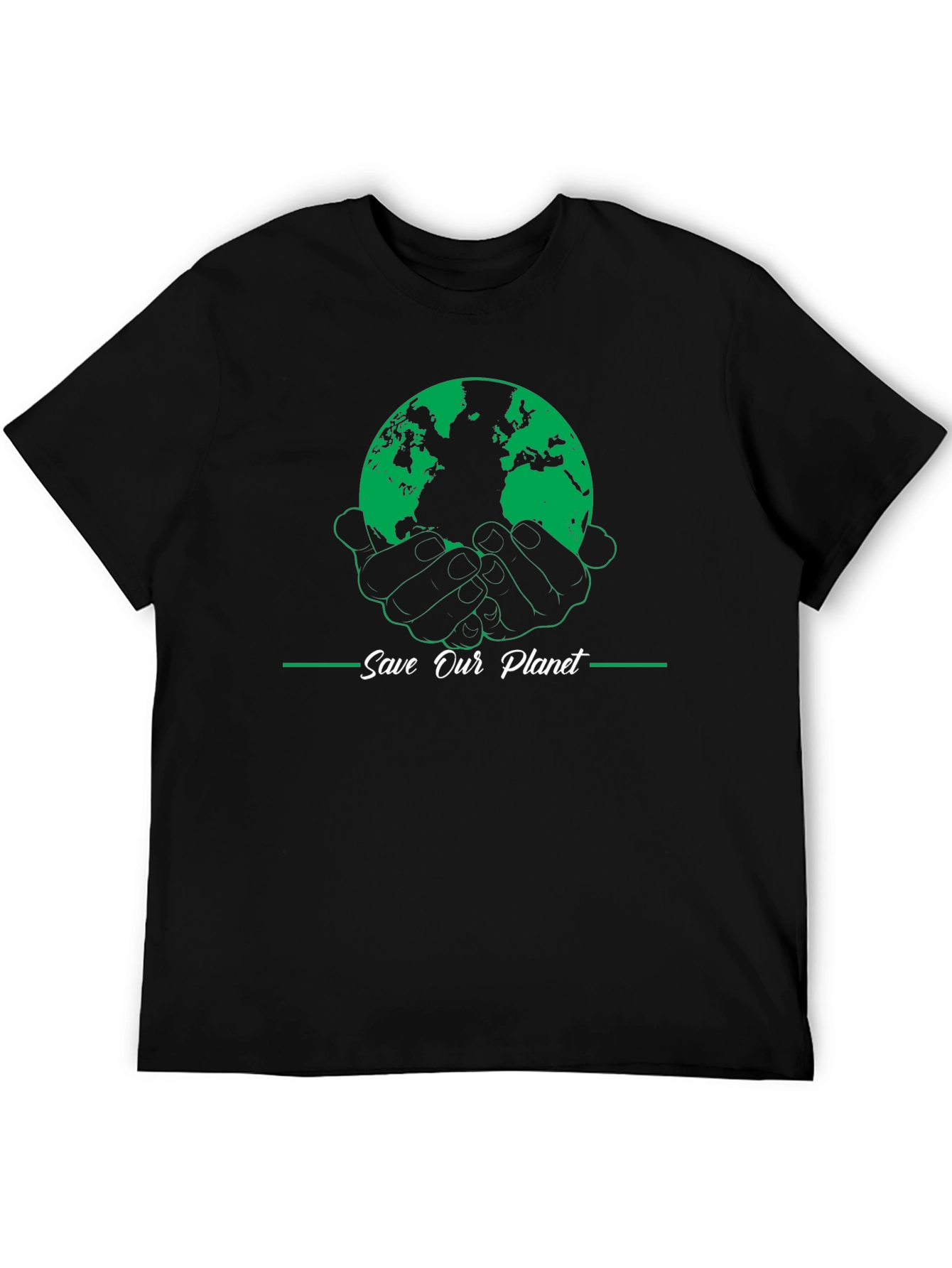 Black Save Our Planet Graphic T-Shirt view 5