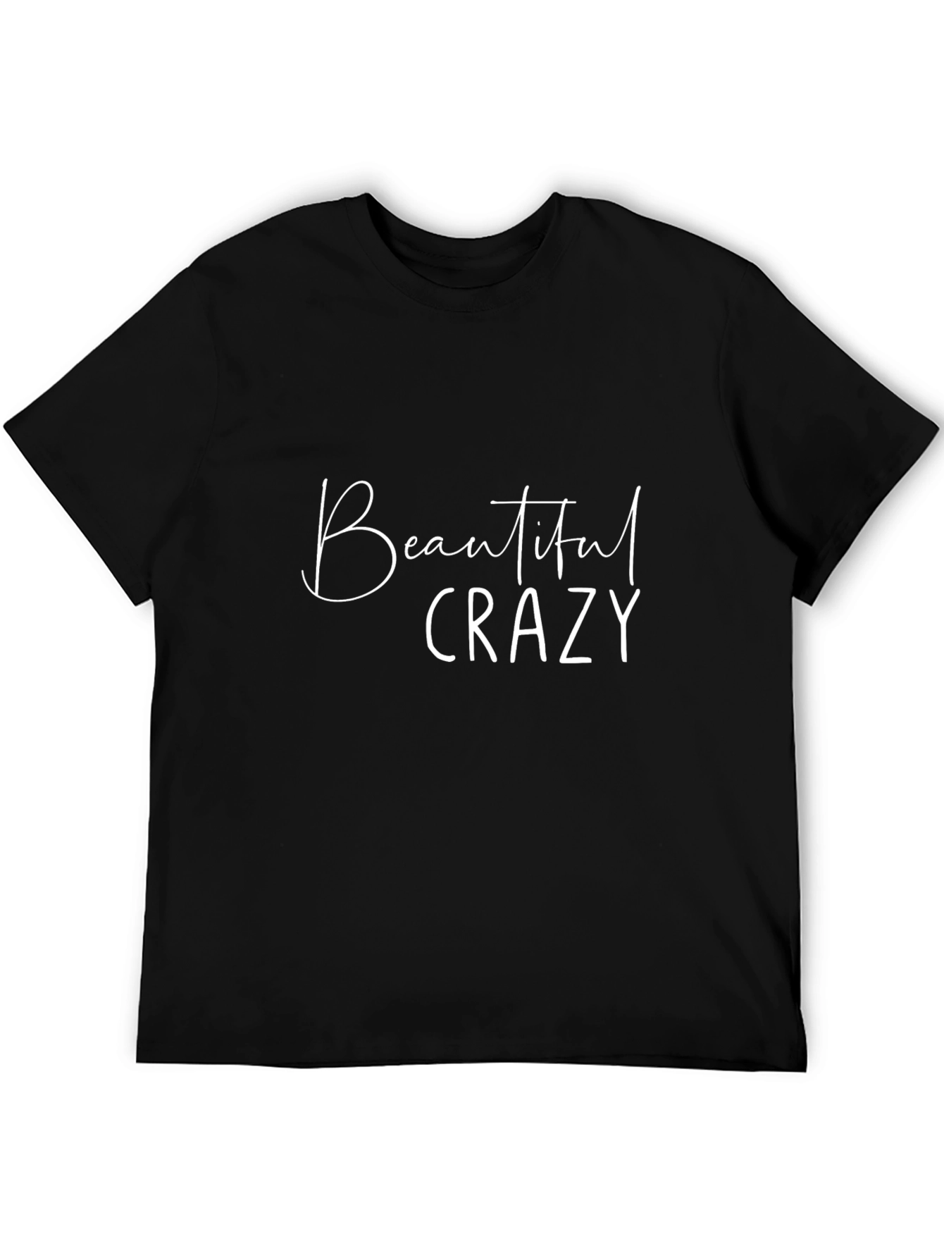 Black Beautiful Crazy Graphic Tee - Stylish Unisex T-Shirt view 5