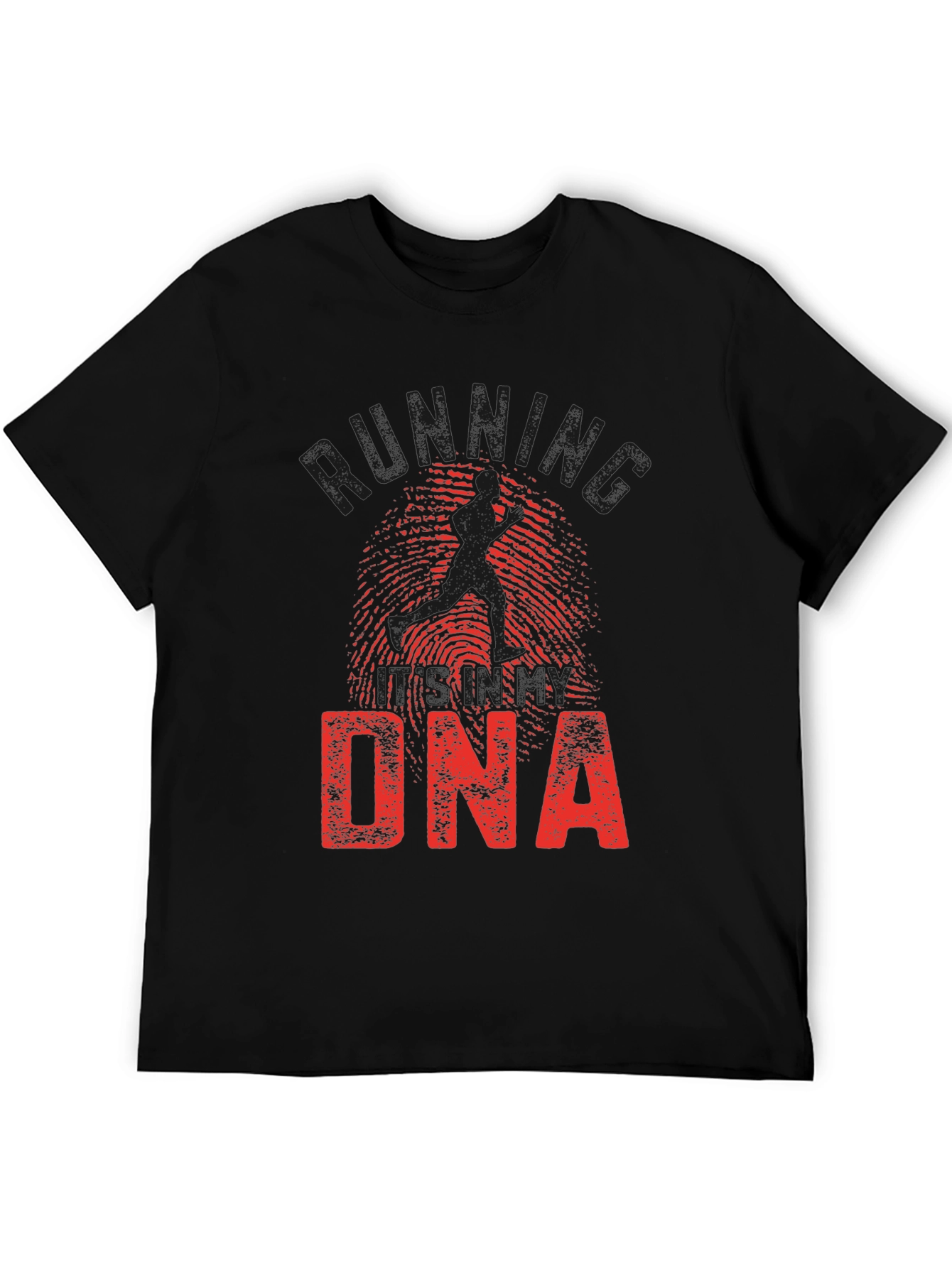 Black Running DNA Graphic Print T-Shirt view 5
