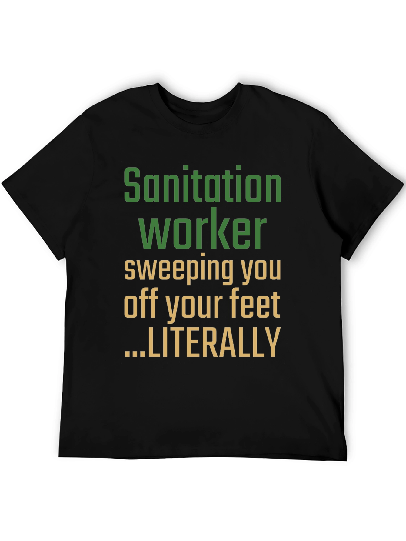 Black Sanitation Worker Novelty Graphic Tee view 5