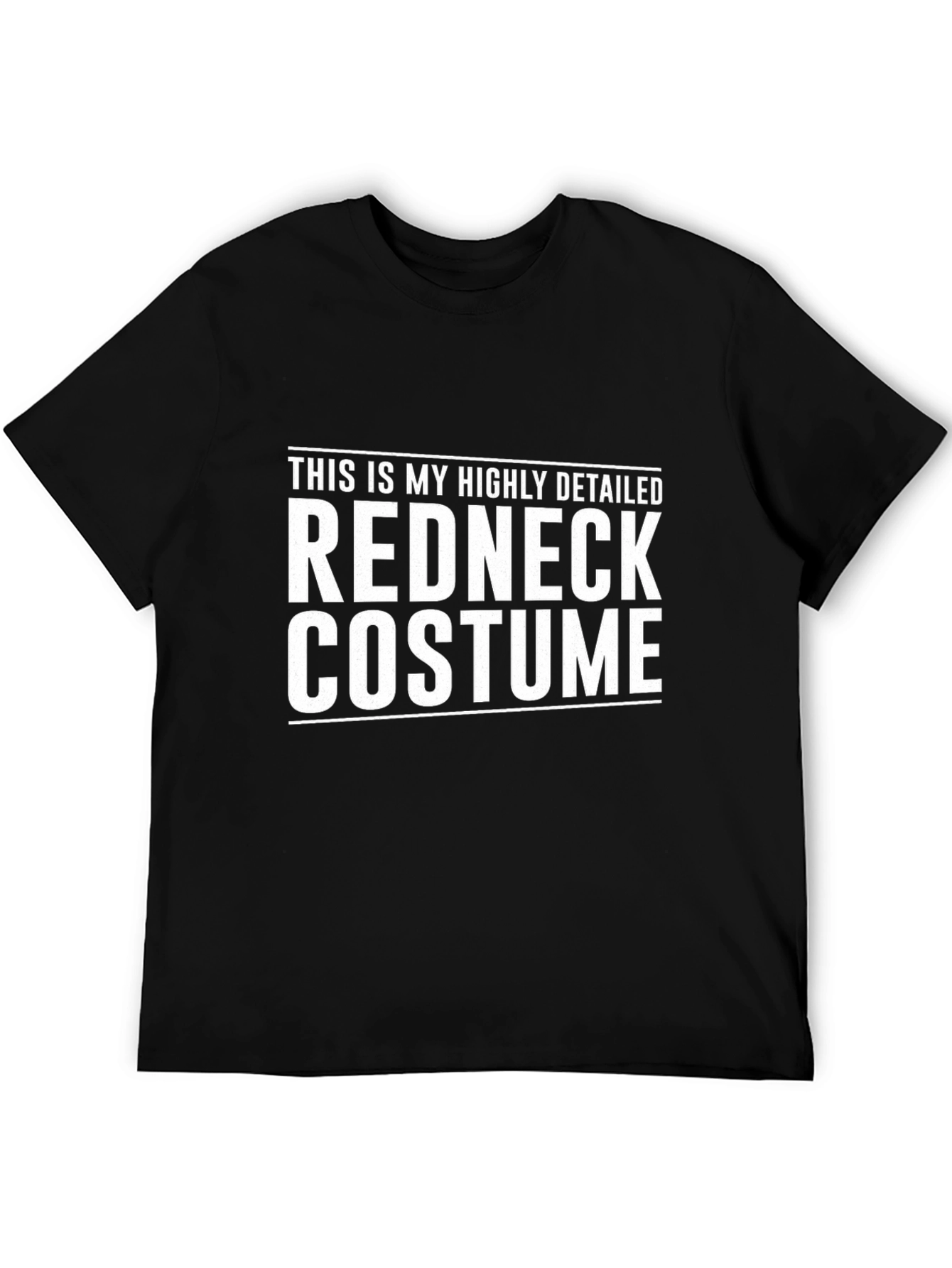 Black Redneck Costume T-Shirt - Funny Sarcastic Tee view 5