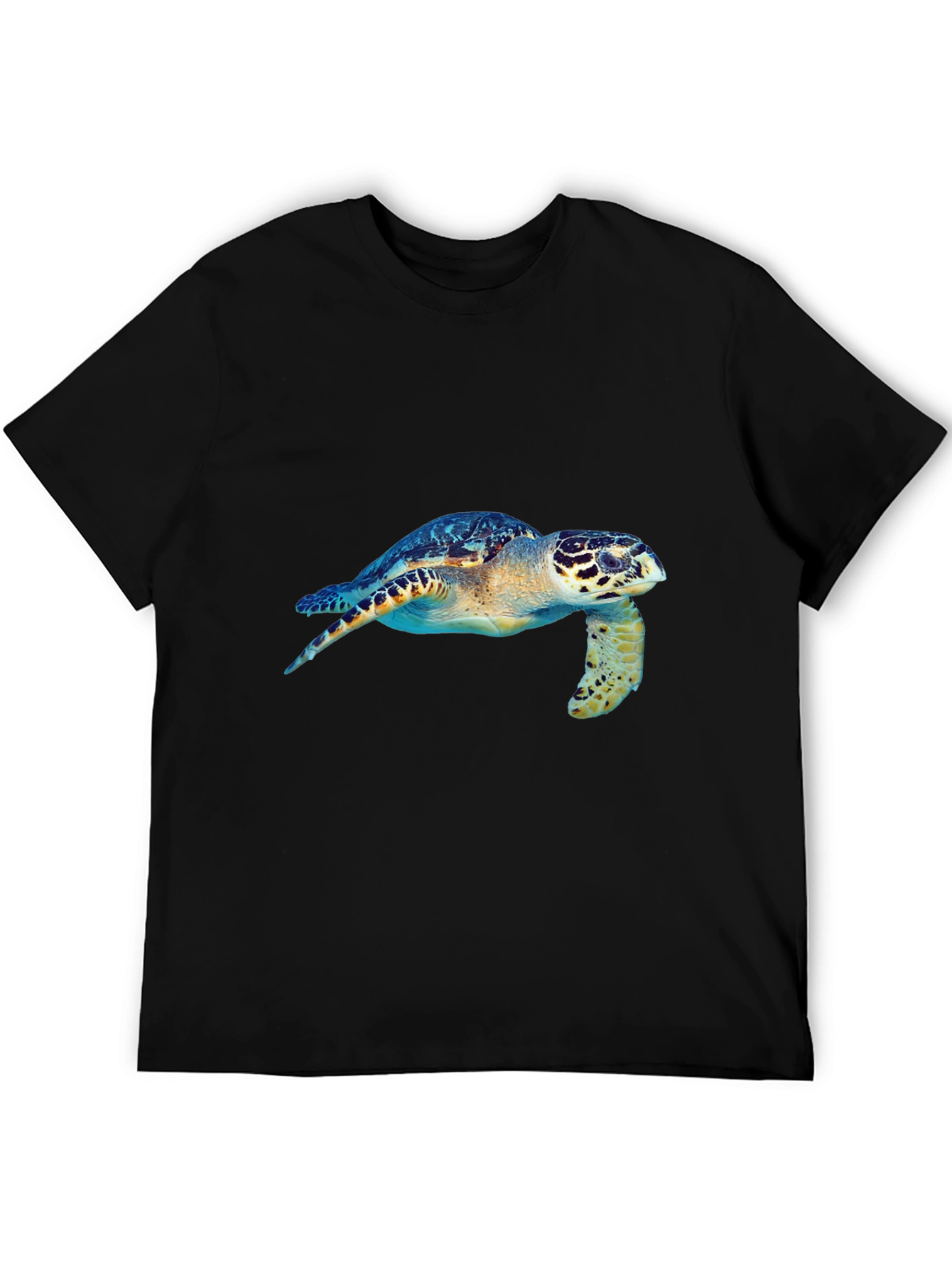 Black Sea Turtle Graphic Tee - Black Cotton Blend view 5