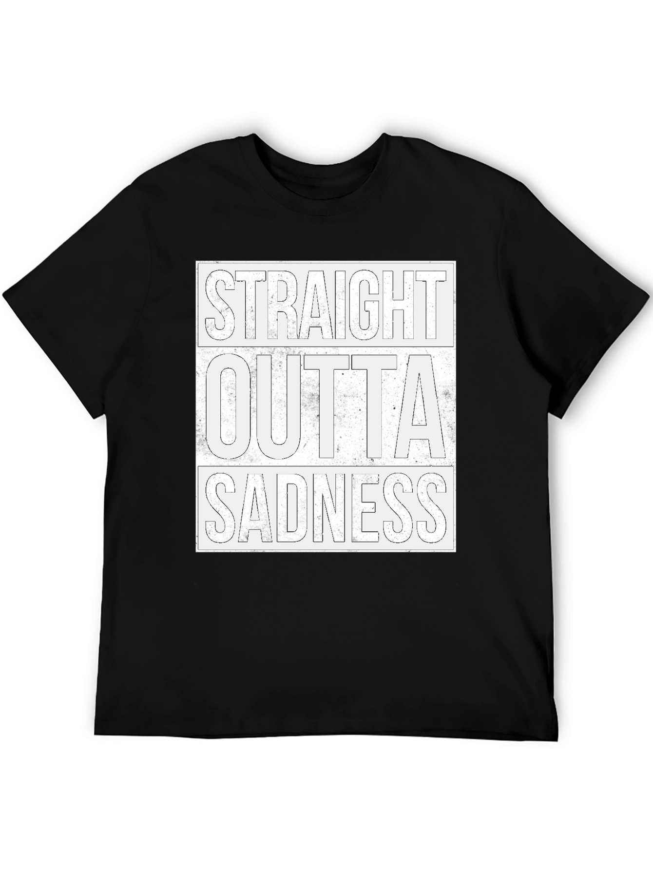 Black Straight Outta Sadness Graphic Tee view 5