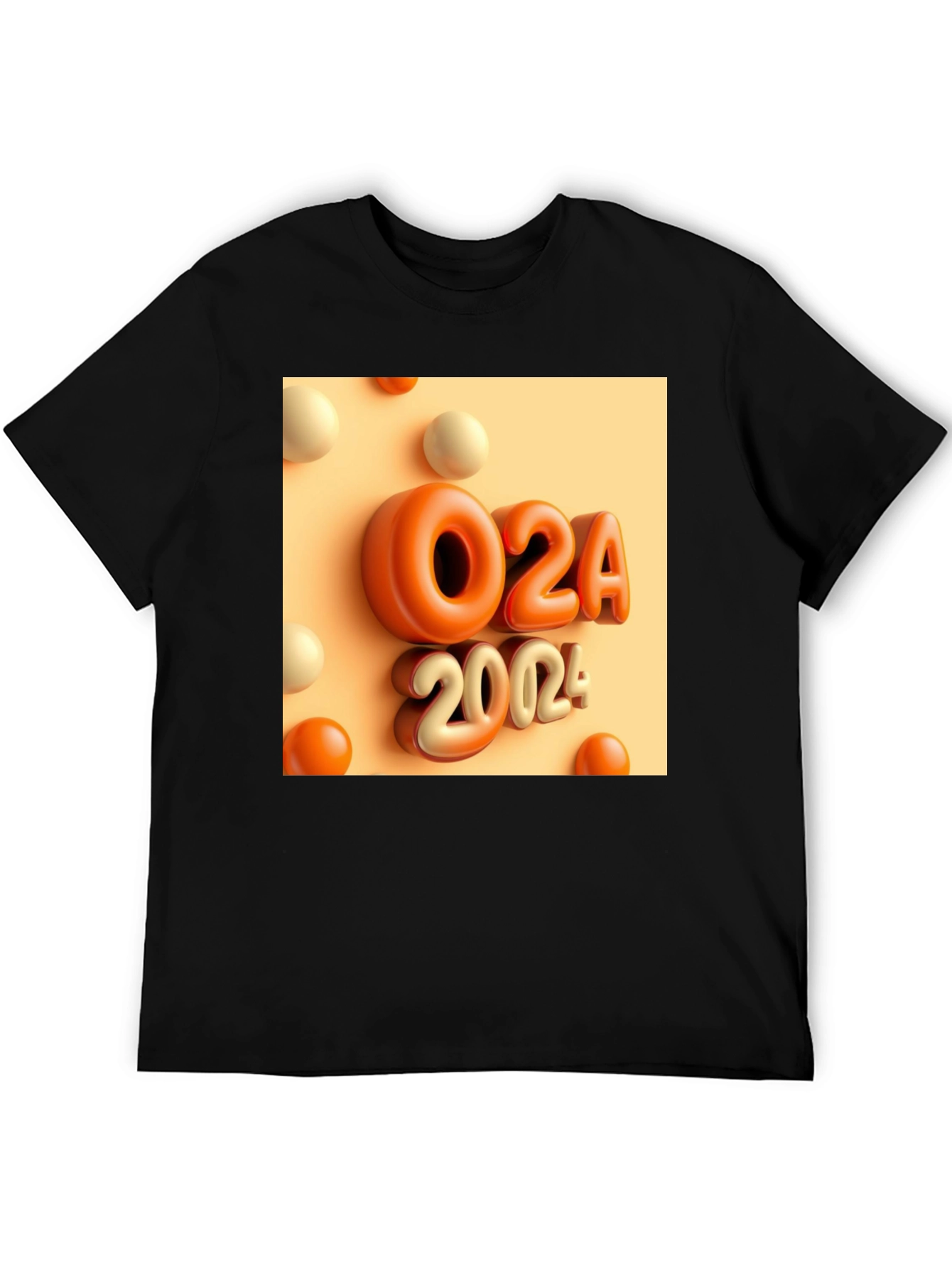 Black O2A 2004 Graphic T-Shirt - Trendy Casual Wear view 5