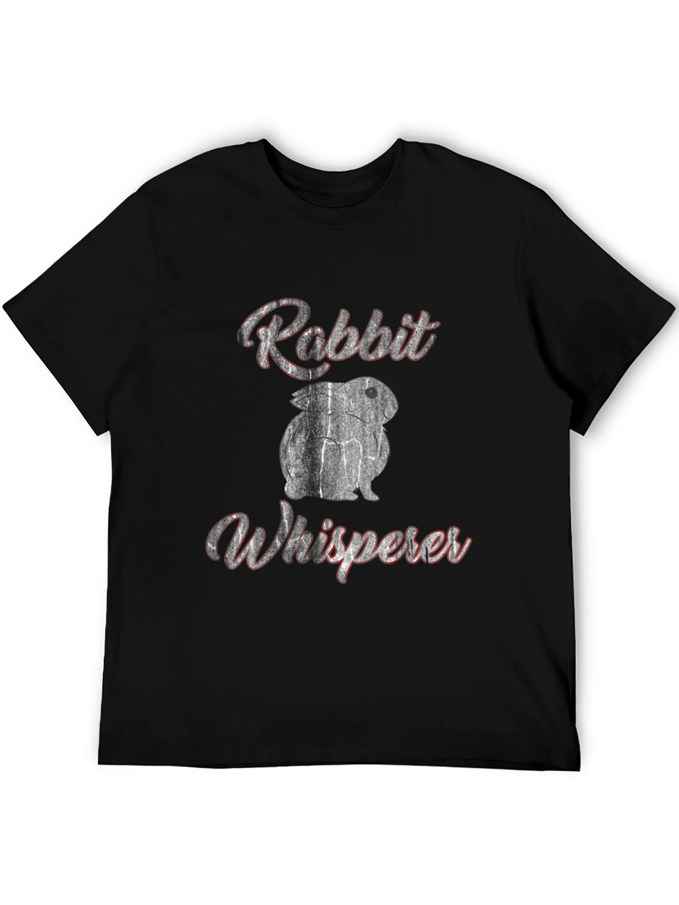 Black Rabbit Whisperer Graphic Tee - Unisex Soft Cotton T-Shirt view 5